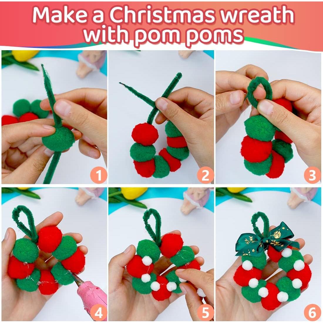 Pompones Multicolor Iooleem 1200pcs para Manualidades