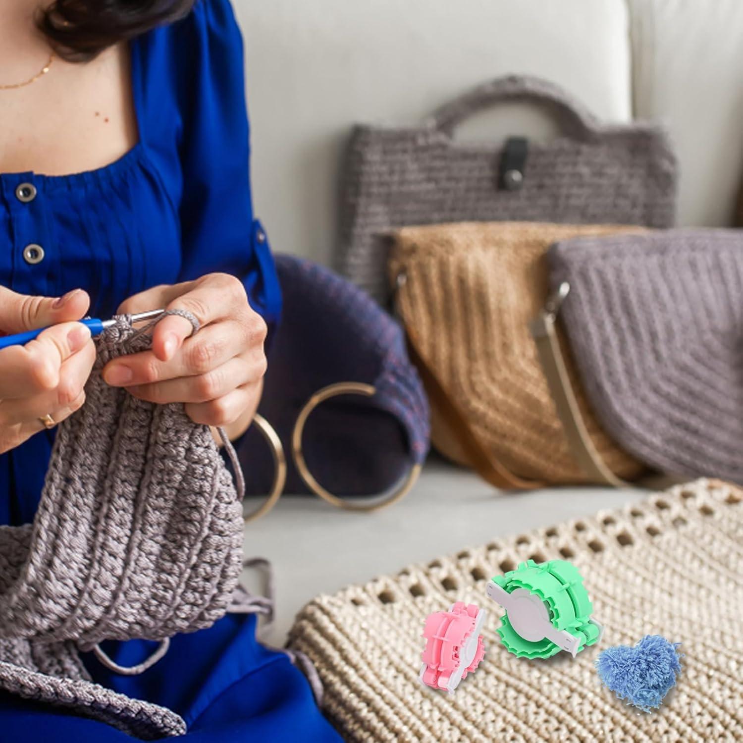 Hacedor de Pompones 2Pcs Pesoncarl - Pequeño y Grande