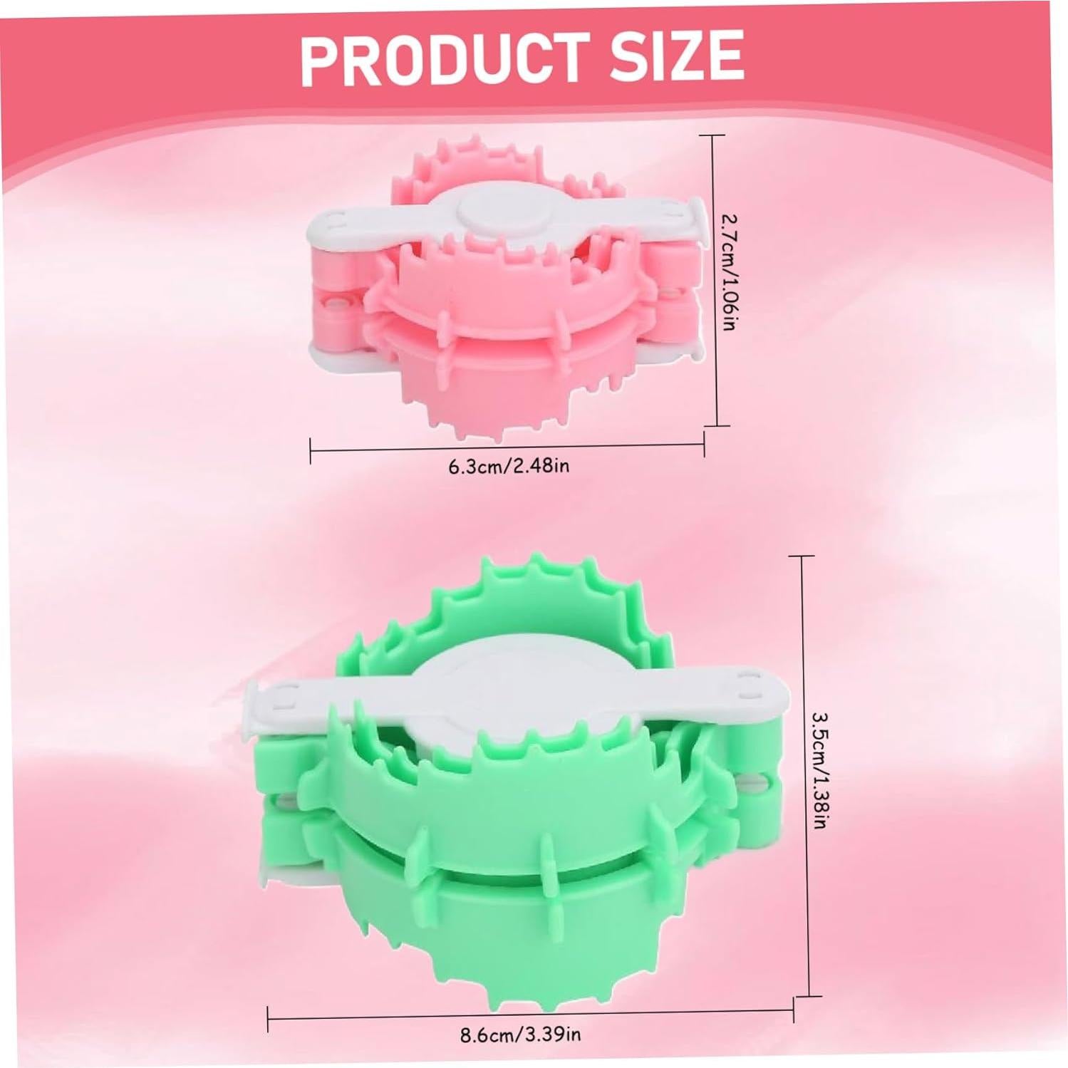 Hacedor de Pompones 2Pcs Pesoncarl - Pequeño y Grande