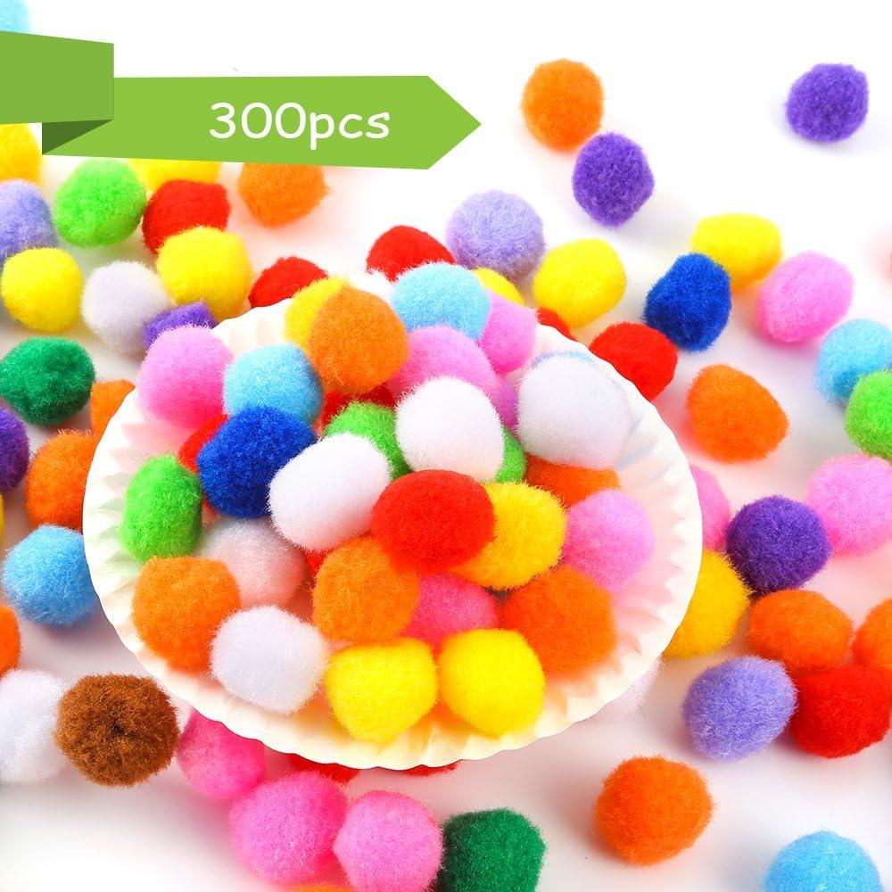 Pompones Multicolor Caydo 400 Piezas 2.5 cm para Manualidades