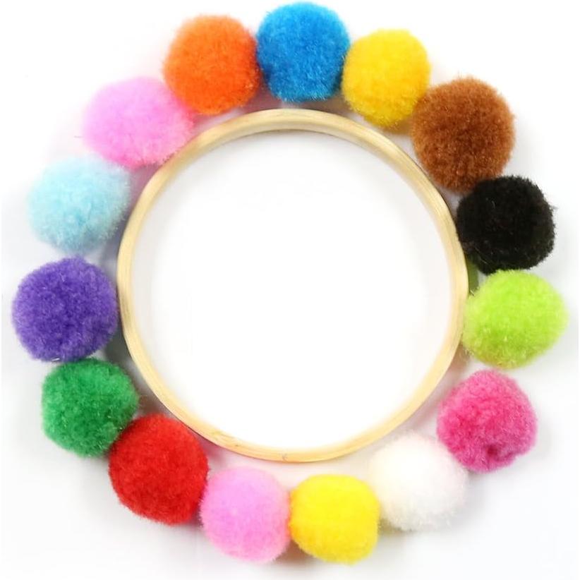 Pompones Multicolor Caydo 400 Piezas 2.5 cm para Manualidades