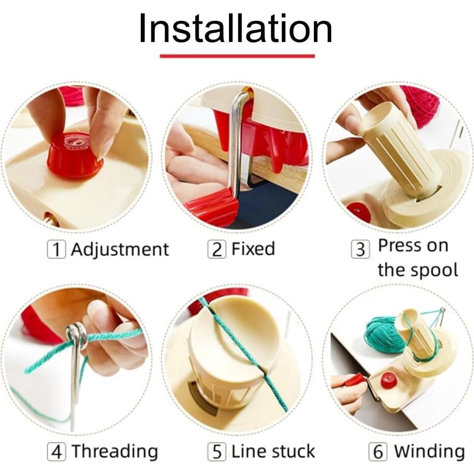 Enrollador de Ovillos Knewmart con Tijeras y Agujas - 26 Piezas