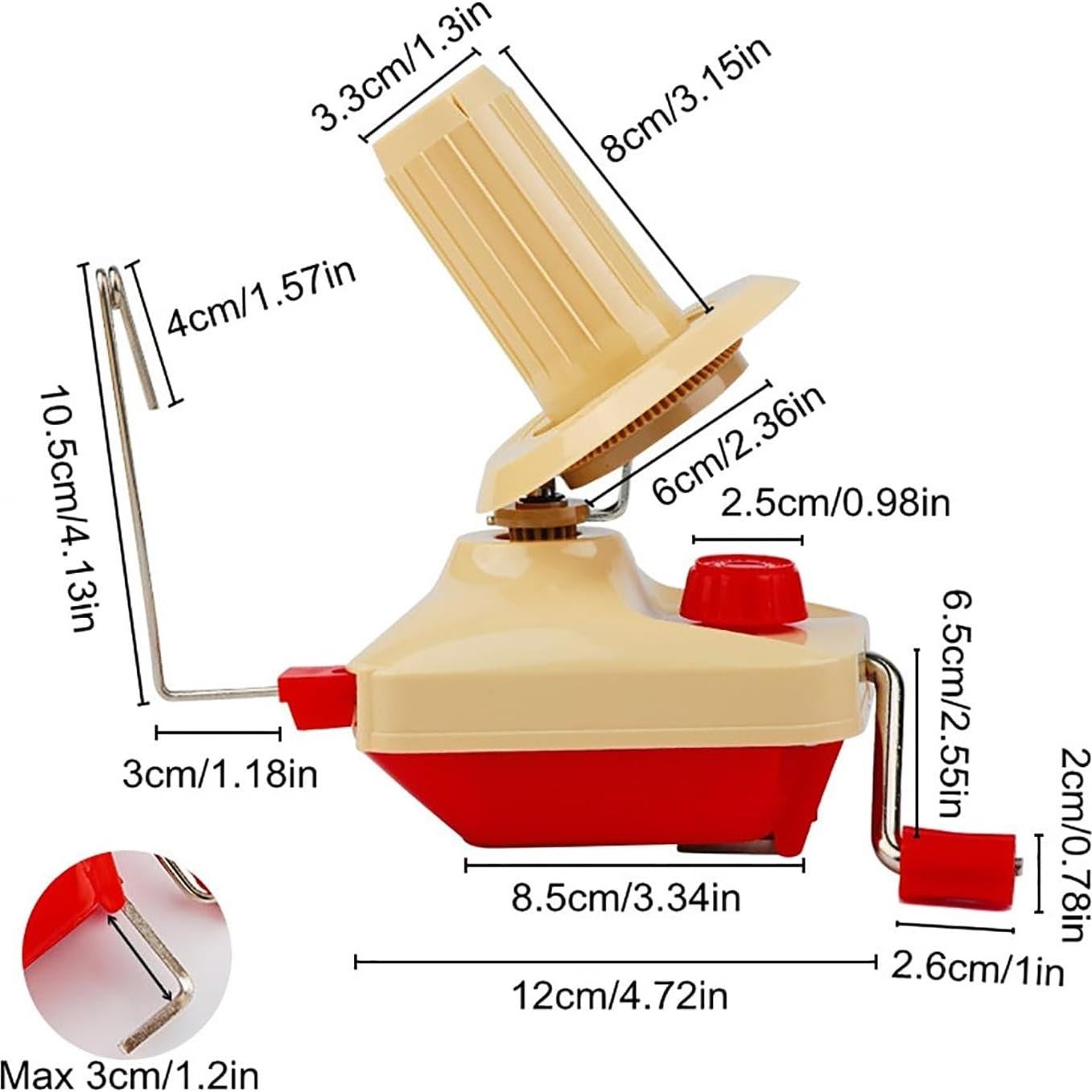 Enrollador de Ovillos Knewmart con Tijeras y Agujas - 26 Piezas