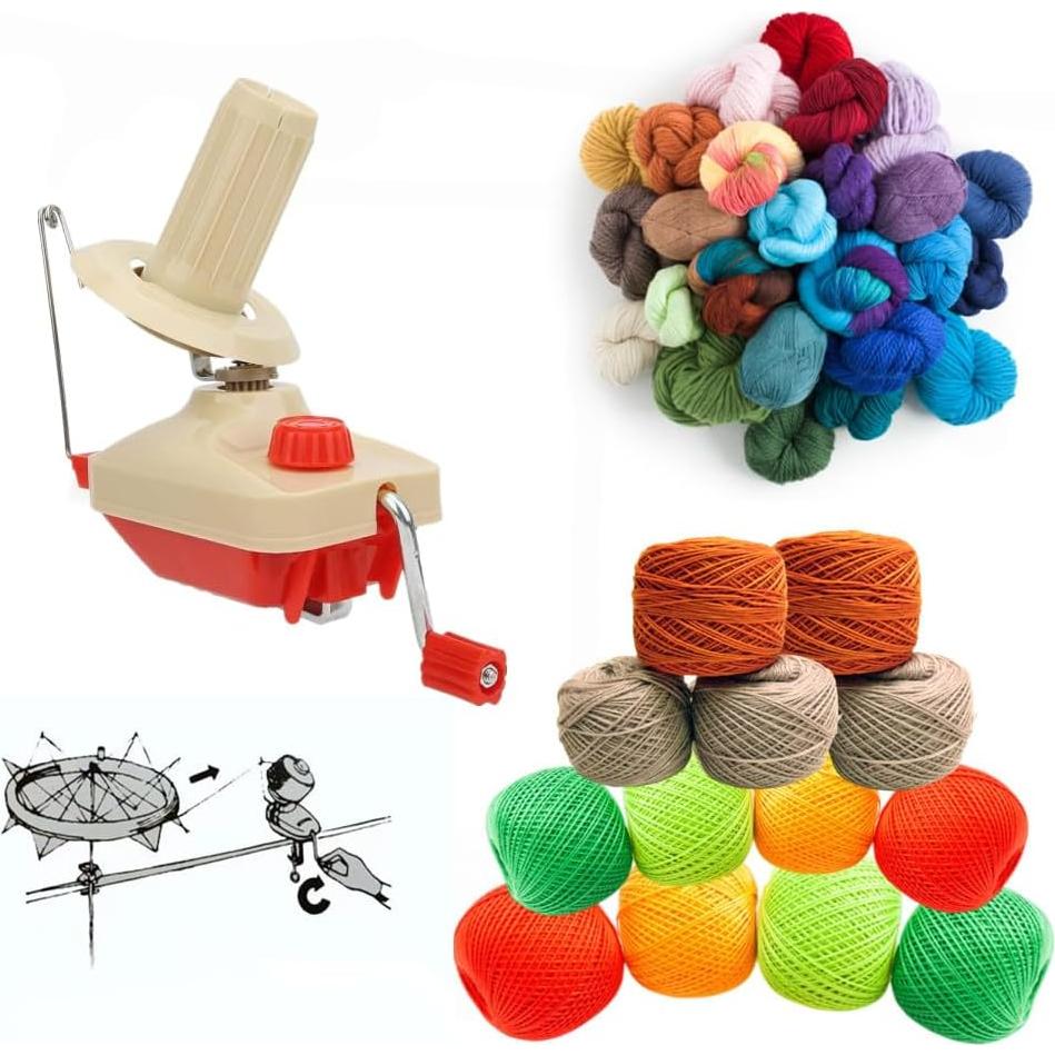 Enrollador de Ovillos Knewmart con Tijeras y Agujas - 26 Piezas