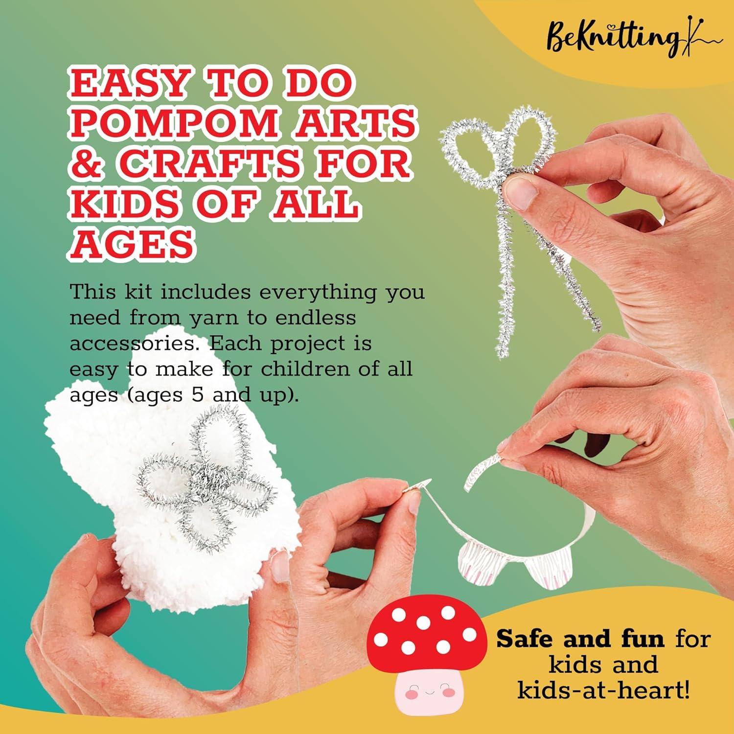 Kit de Manualidades BeKnitting para Hacer Pompones - 31 Piezas