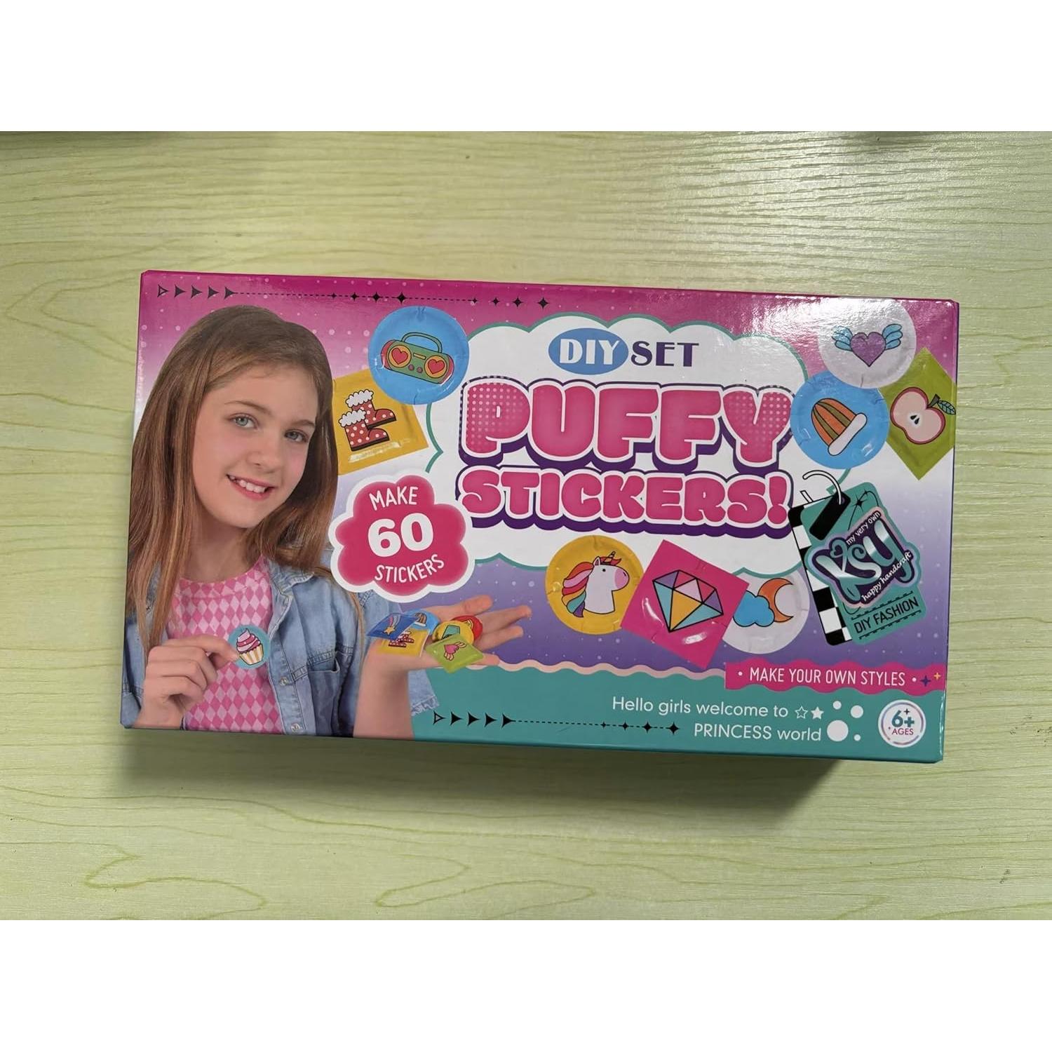 Kit de Stickers Puffy 3D Hewaurorion - 60 Piezas para Niños