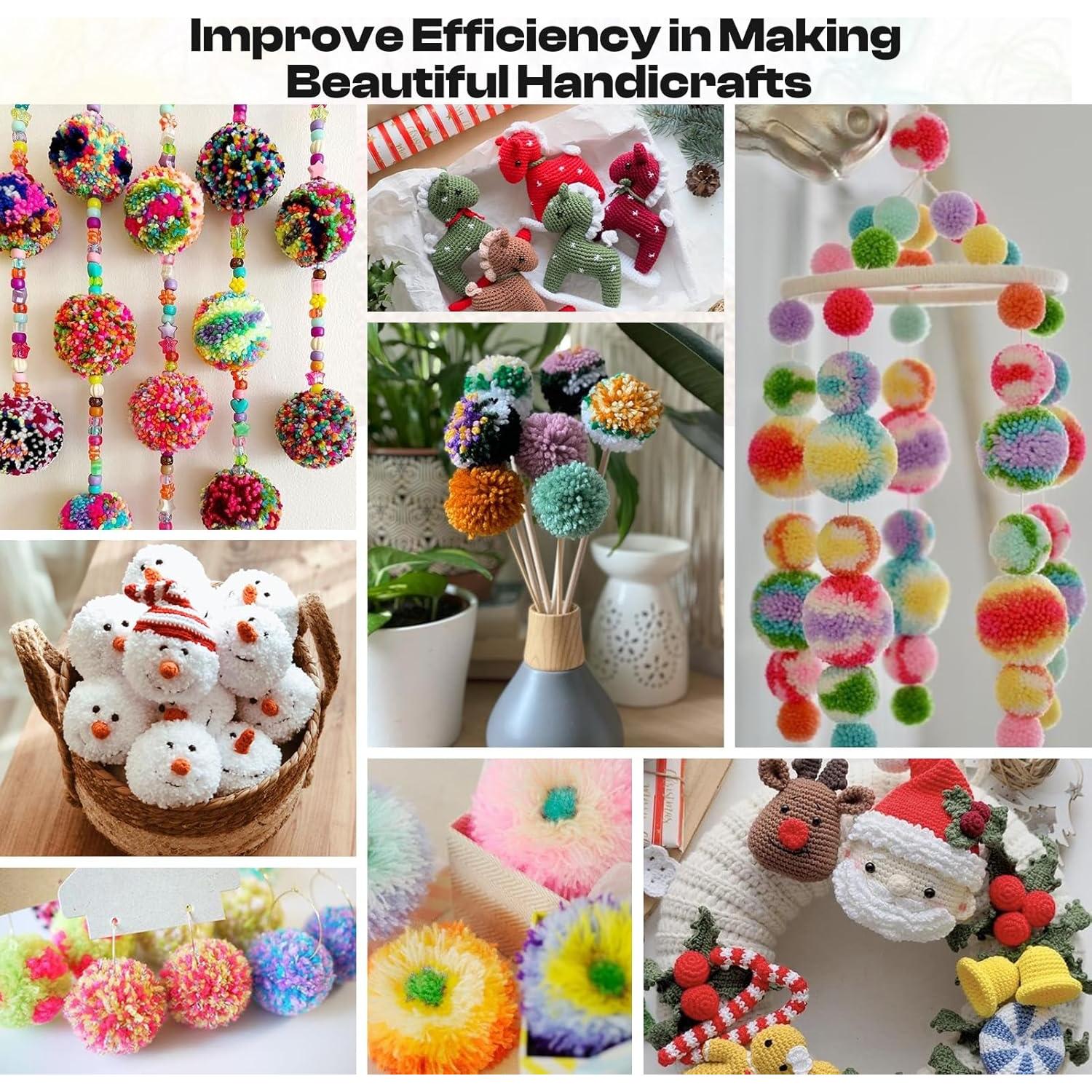 Kit de Ganchillo Eléctrico Caydo 78PCS con Enrollador y Pompones