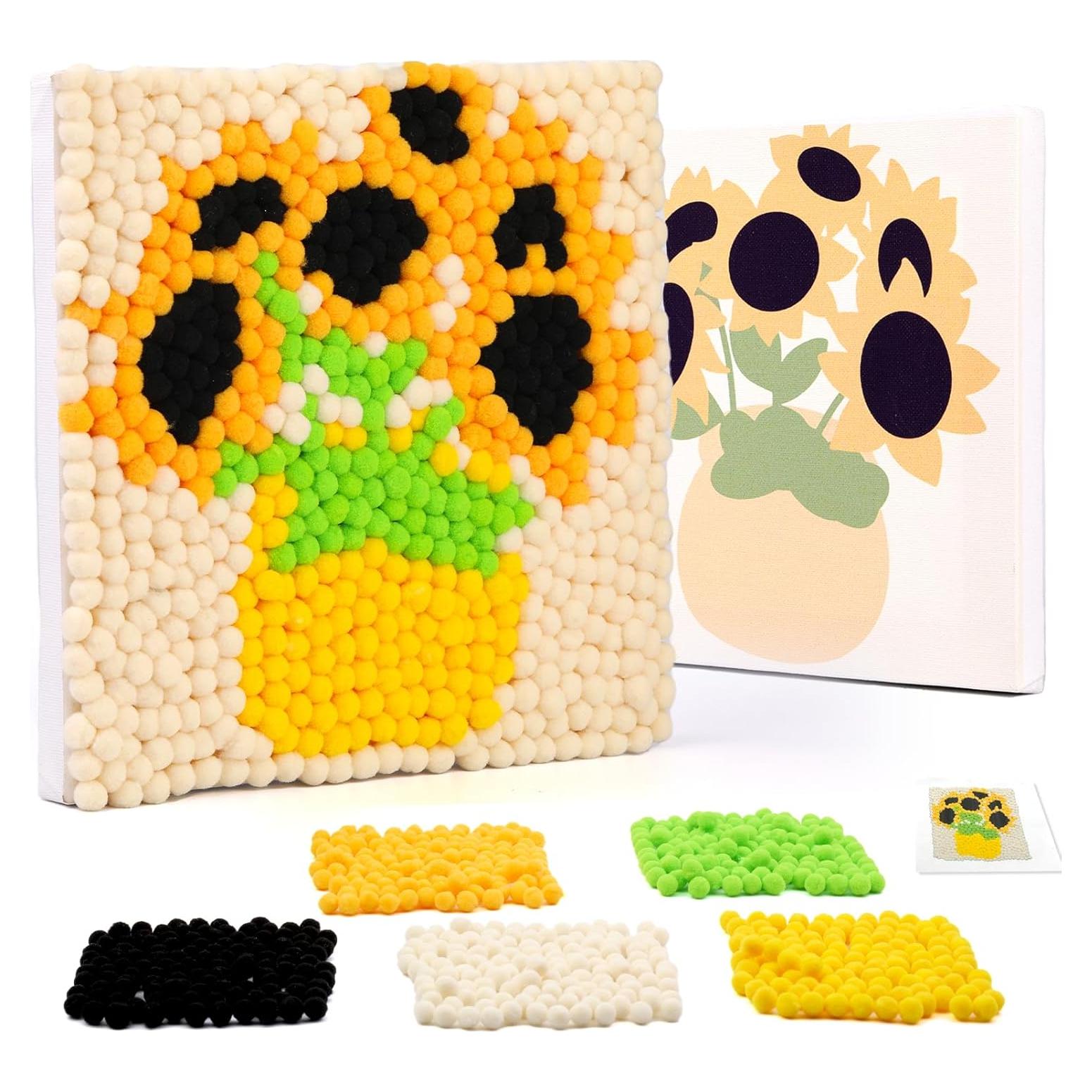 Kit de Pintura con Pom Poms Veroave Girasol 385 Piezas