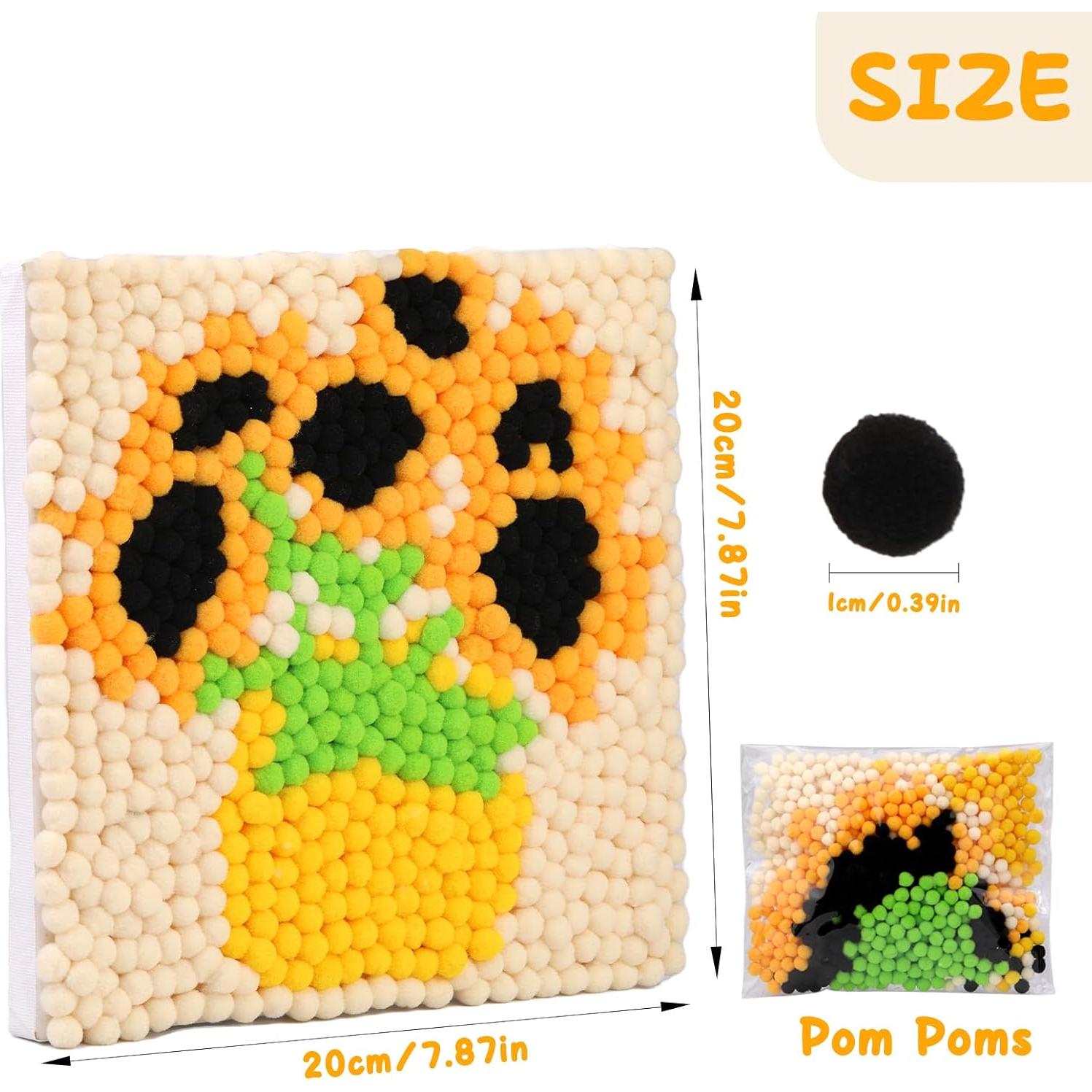 Kit de Pintura con Pom Poms Veroave Girasol 385 Piezas
