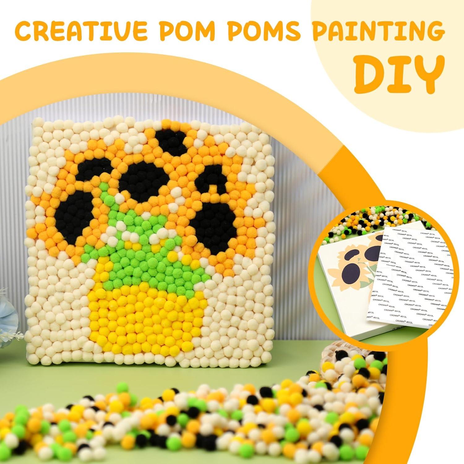 Kit de Pintura con Pom Poms Veroave Girasol 385 Piezas