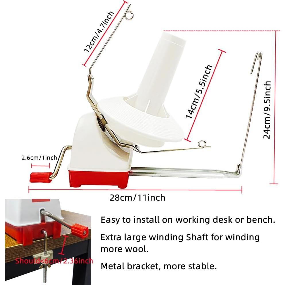 Enrollador de Ovillos de Lana RRigo 10 Onzas - Accesorios Incluidos