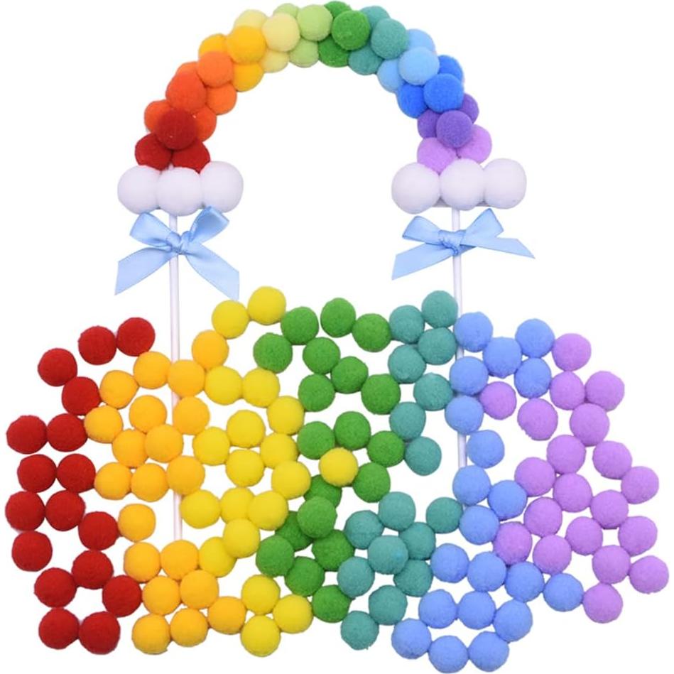 Pompones de alta elasticidad 150PCS colores variados DIY