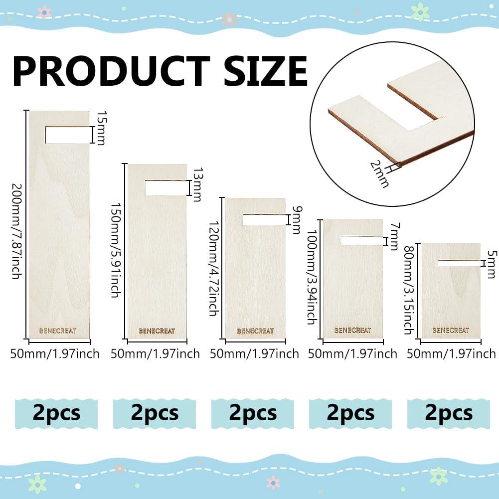 Fabricador de Borlas de Madera BENECREAT - 10 Piezas, 5 Tamaños