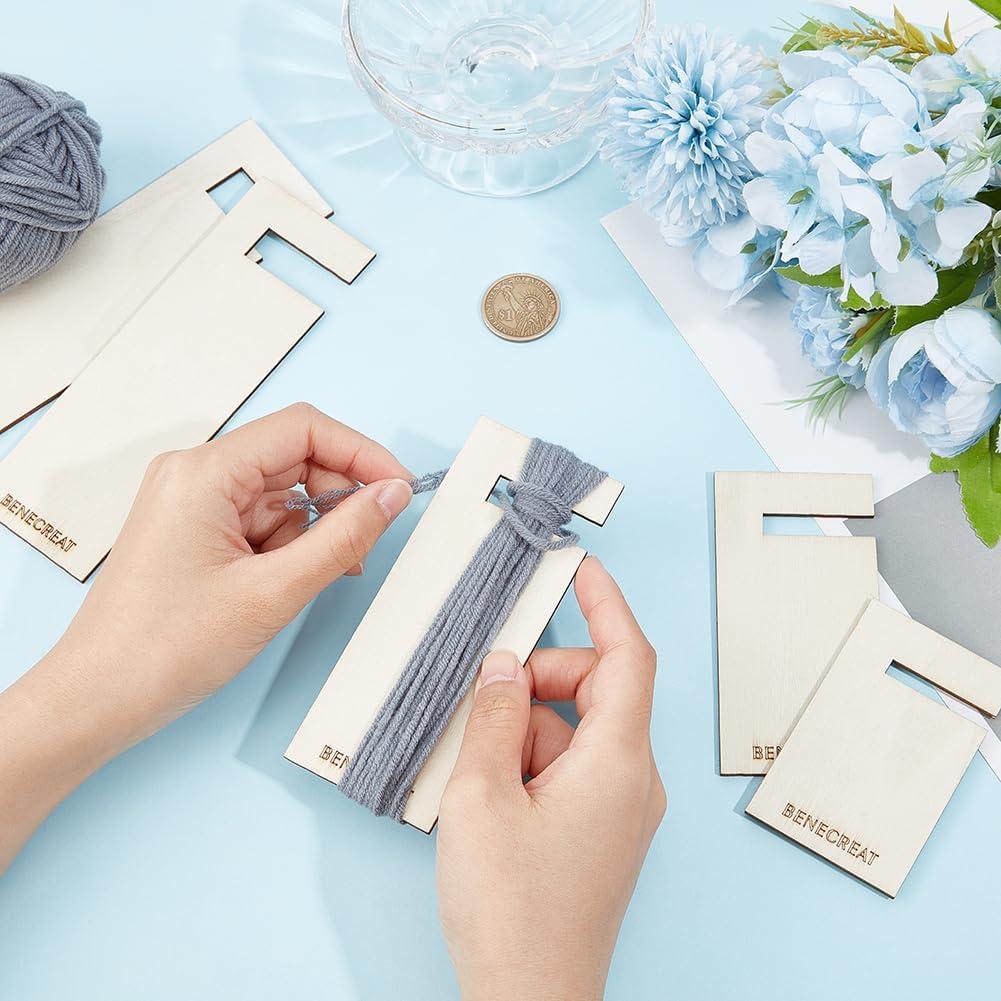 Fabricador de Borlas de Madera BENECREAT - 10 Piezas, 5 Tamaños