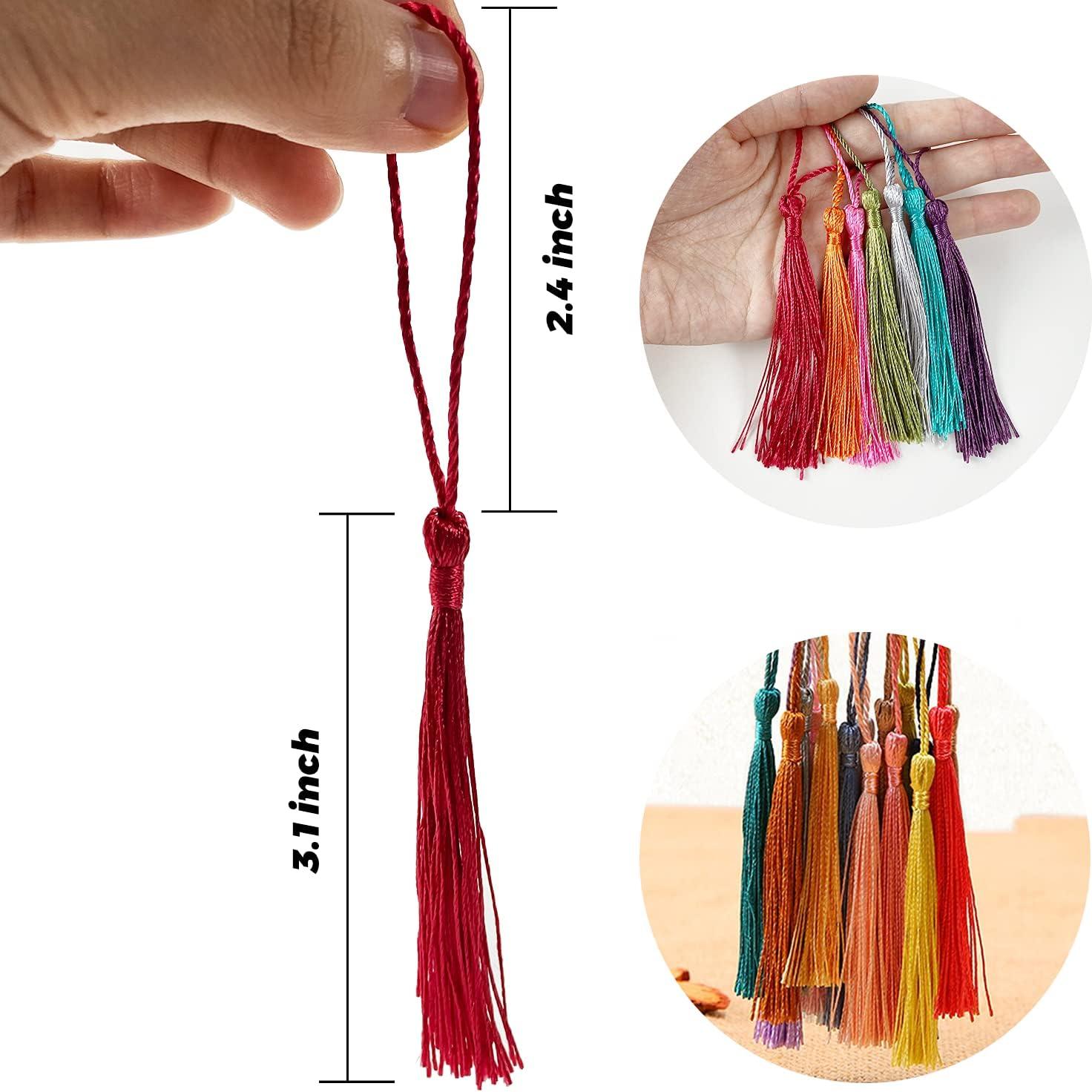 MUXGOA 154 Piezas Borlas de Seda para Manualidades Multicolor