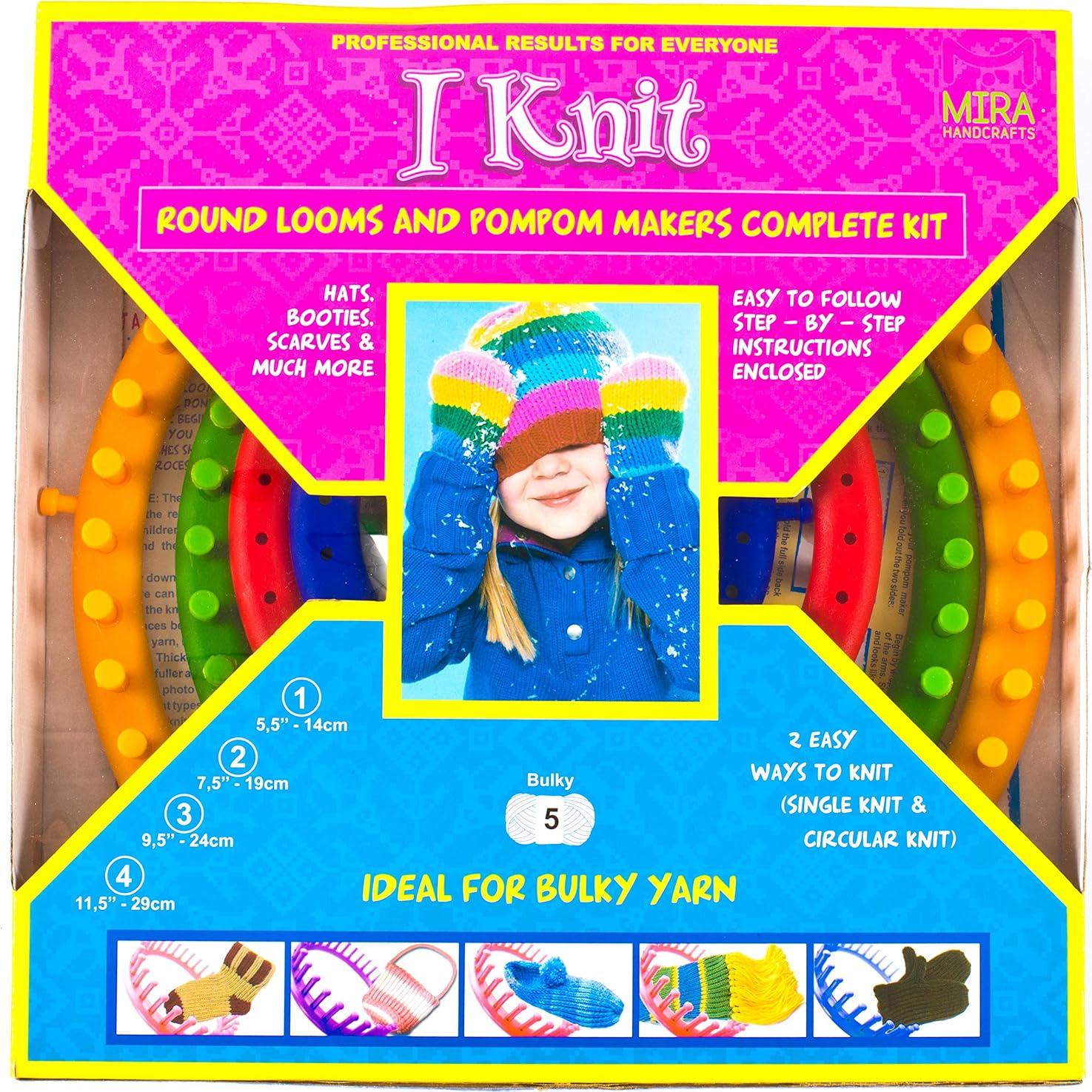 Kit de Telar de Tejer Redondo Mira HandCrafts - 4 Telares y Accesorios