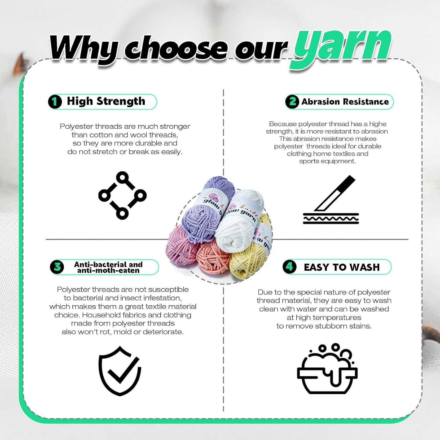 Hilo Brillante en la Oscuridad Bulingbuling 260g 273m Blanco