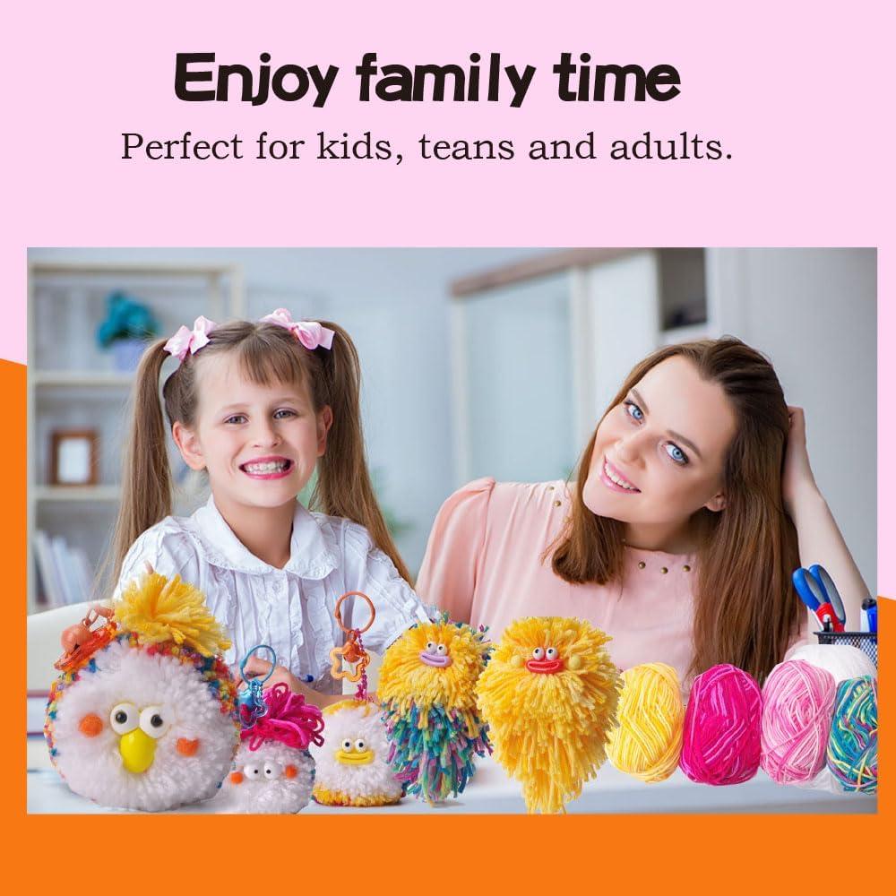 Kit de Manualidades Pom Pom Pets ACADOIT - Crea 10 Pom-Poms