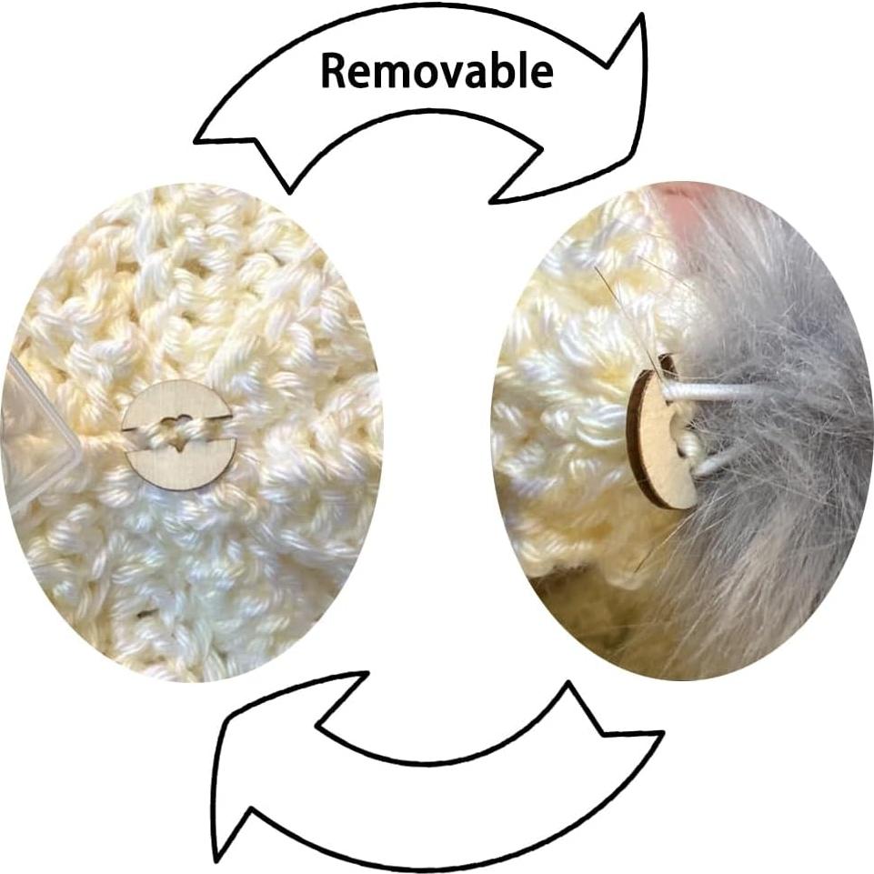 50 Botones Pom Poms Desmontables Bantlou para Gorras Tejidas