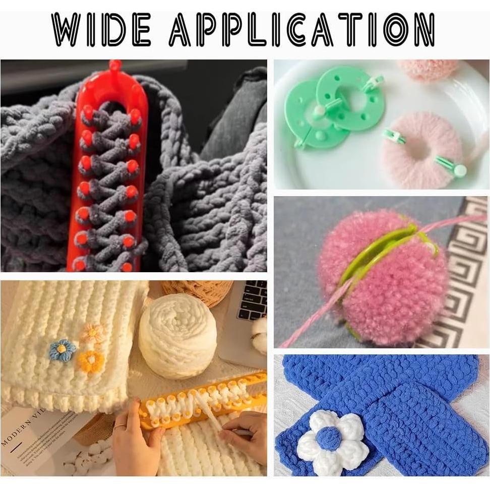 Telar de Tejer HOBBIESAY Kit Completo para Bufandas 34.5cm