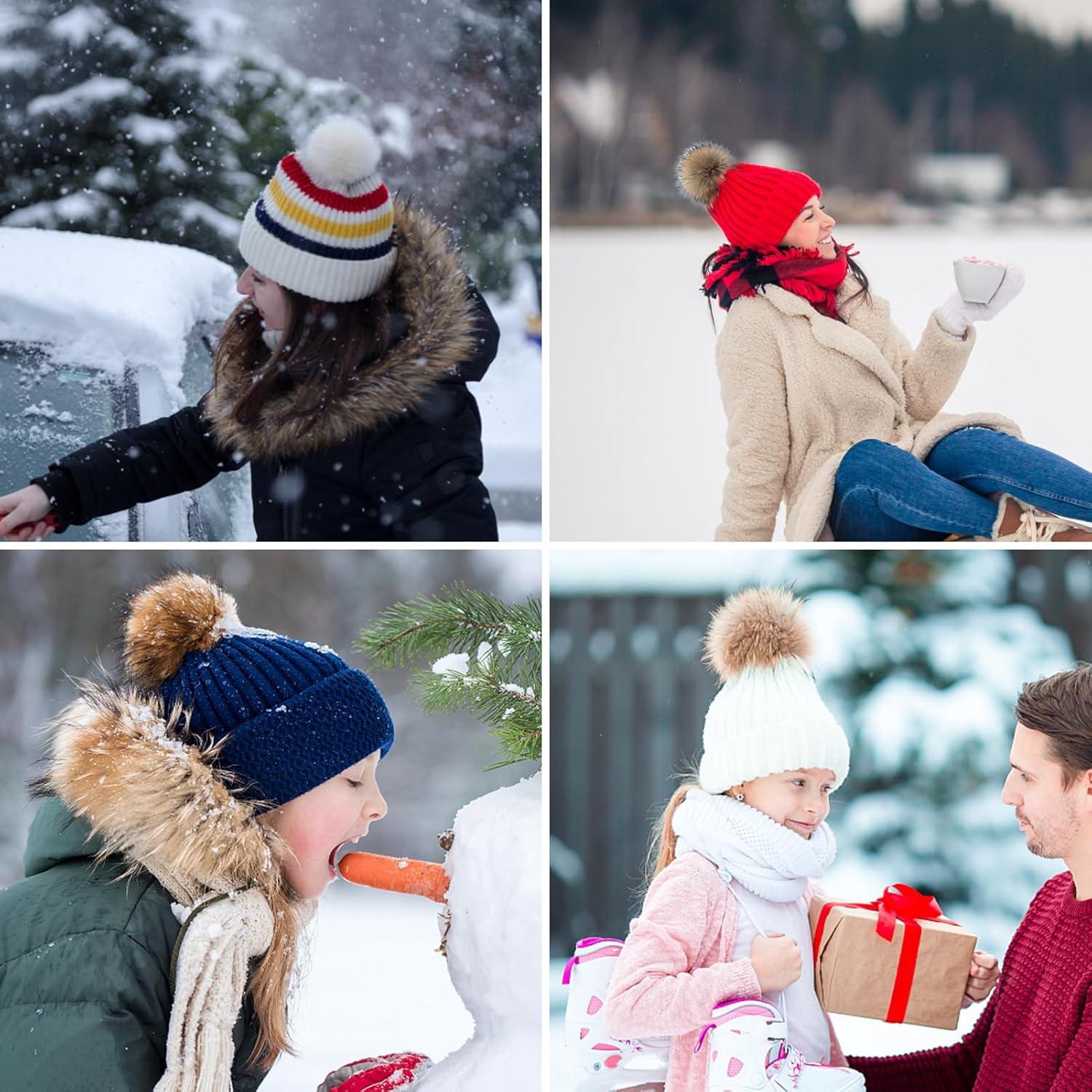 20 Pompones de Piel Sintética Cosweet 11.43 cm para Manualidades