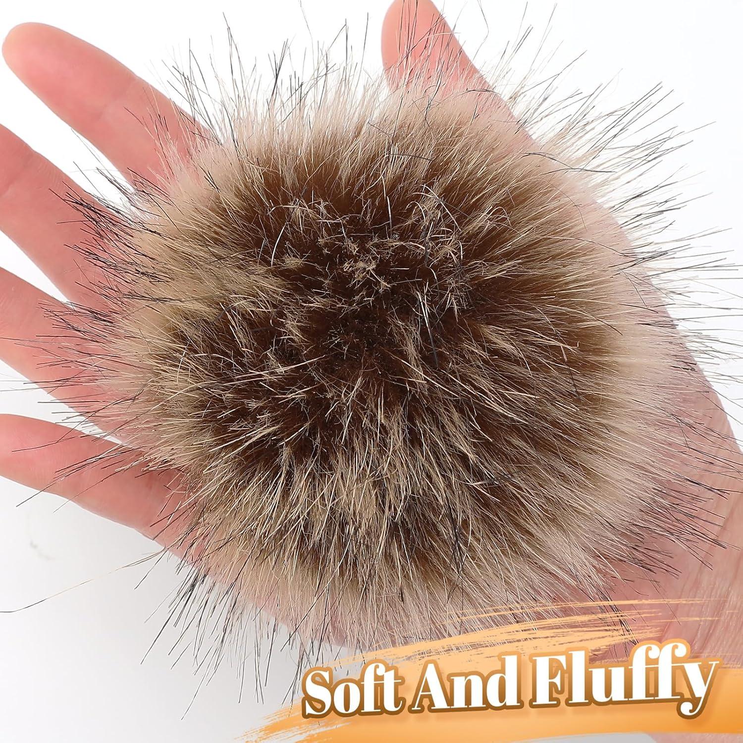 20 Pompones de Piel Sintética Cosweet 11.43 cm para Manualidades