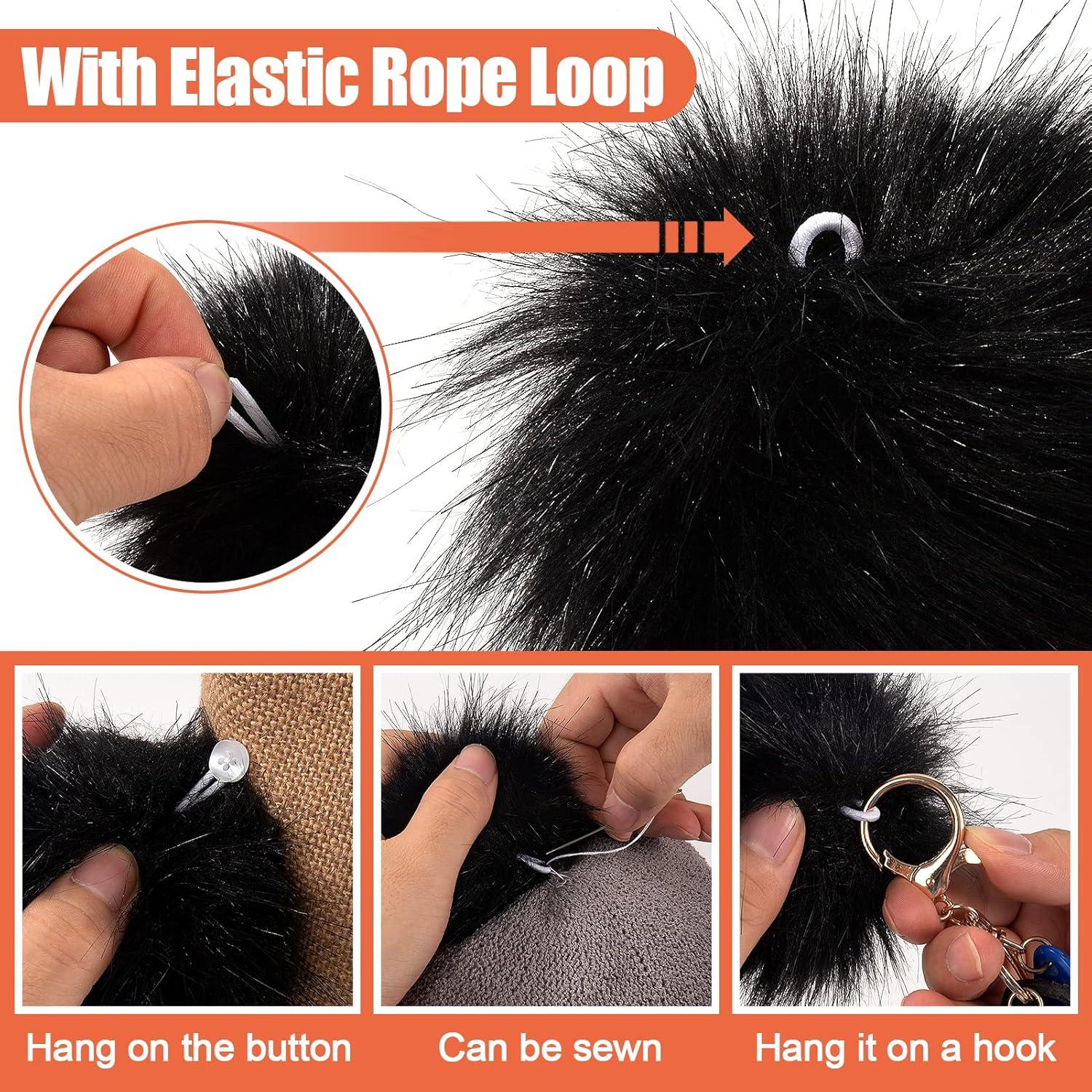 20 Pompones de Piel Sintética Cosweet 11.43 cm para Manualidades