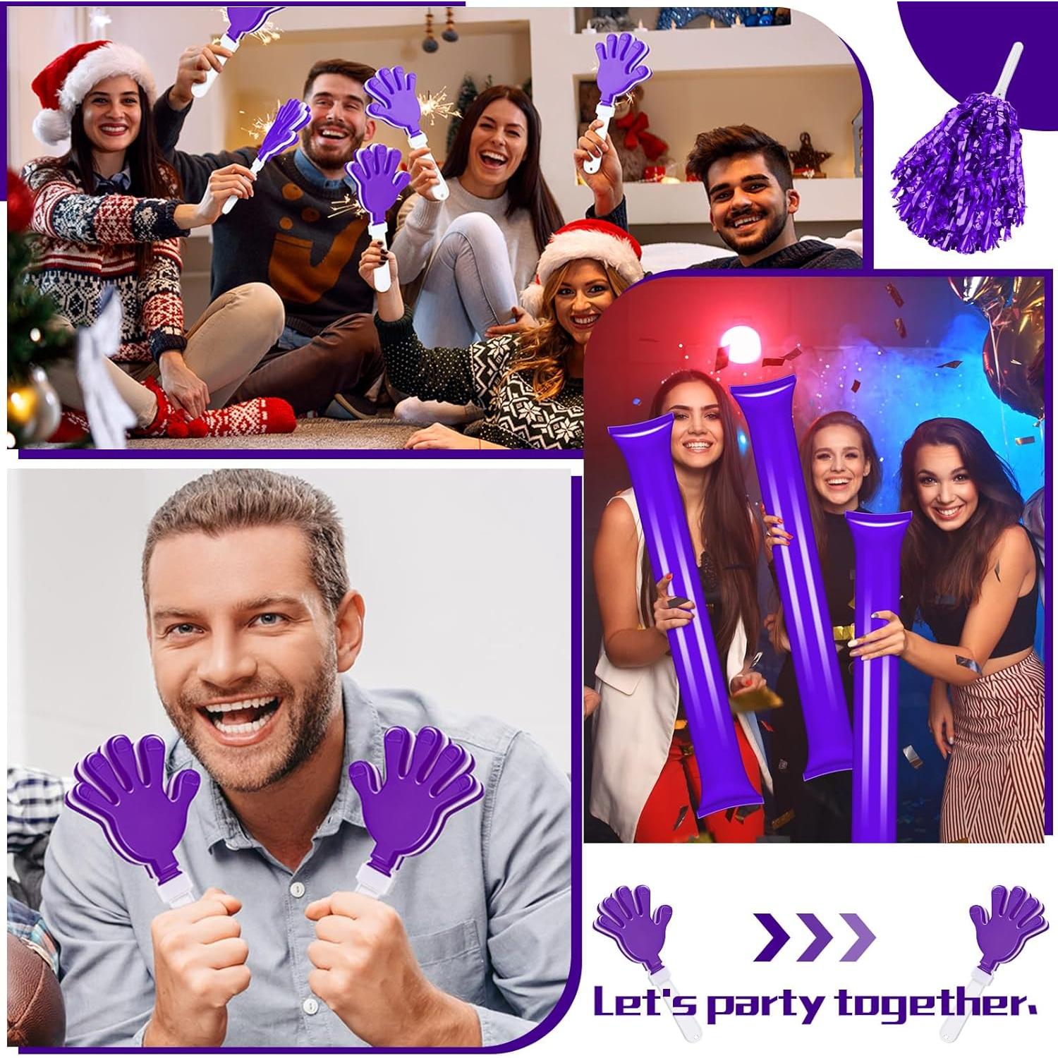 60 Accesorios de Animación Sosation - Pompones, Aplaudidores y Palos de Trueno