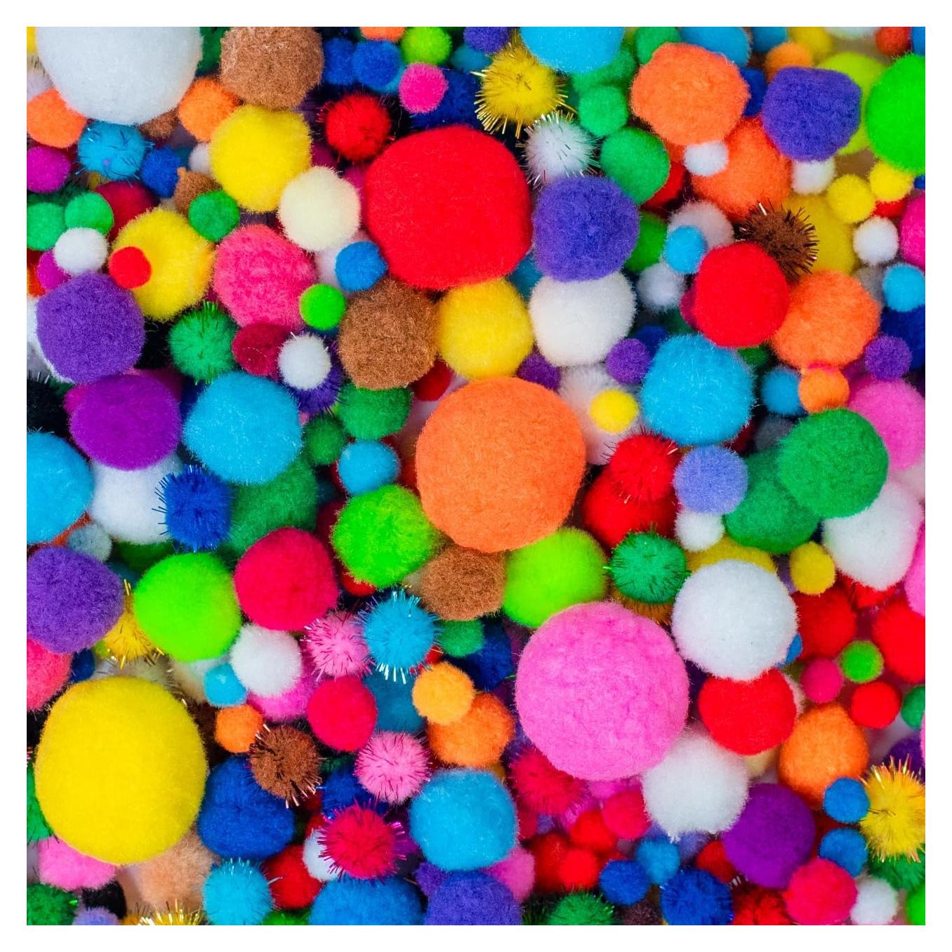 Pompones Multicolores Adeweave - 1000 Piezas Variadas para Manualidades