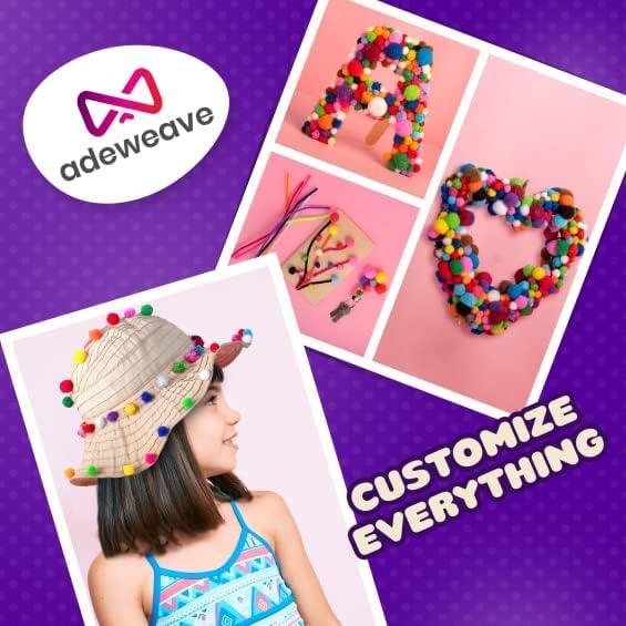 Pompones Multicolores Adeweave - 1000 Piezas Variadas para Manualidades