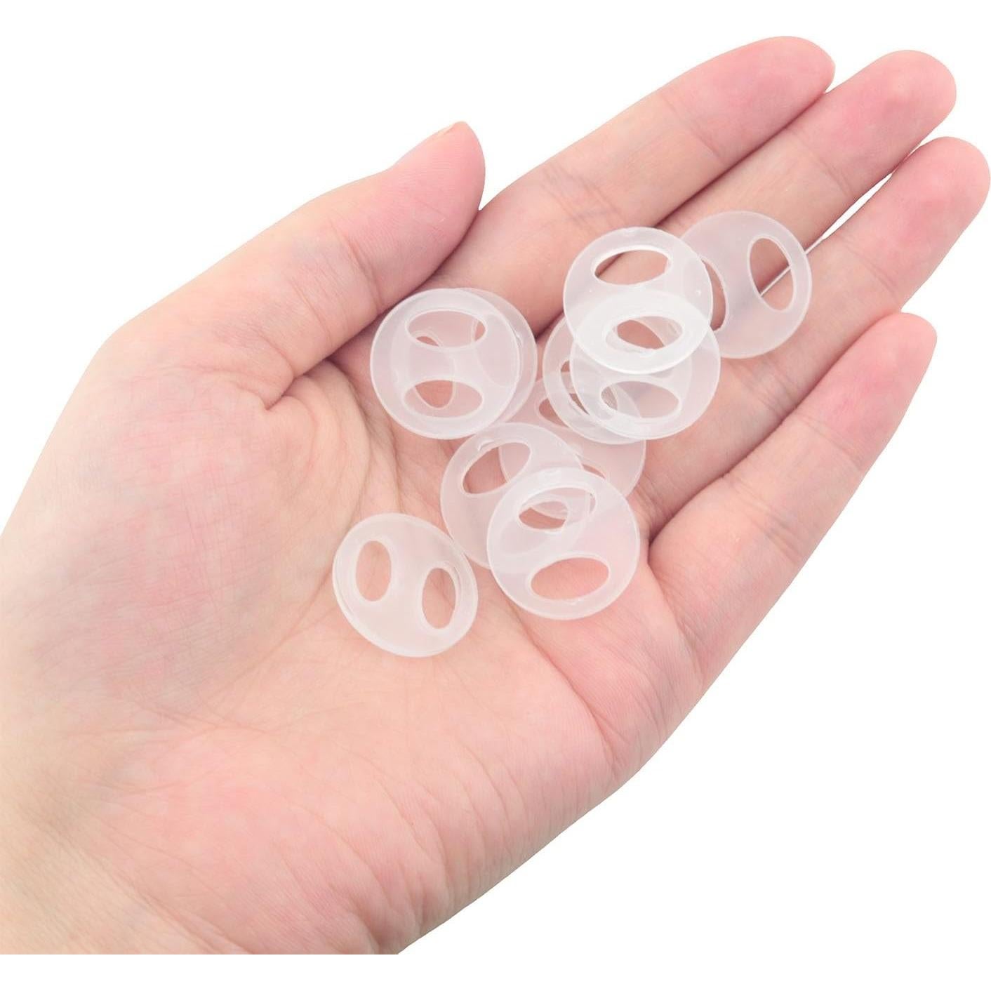 10 Piezas Botones Pom Pom Acrílico DGBRSM 20mm Transparente