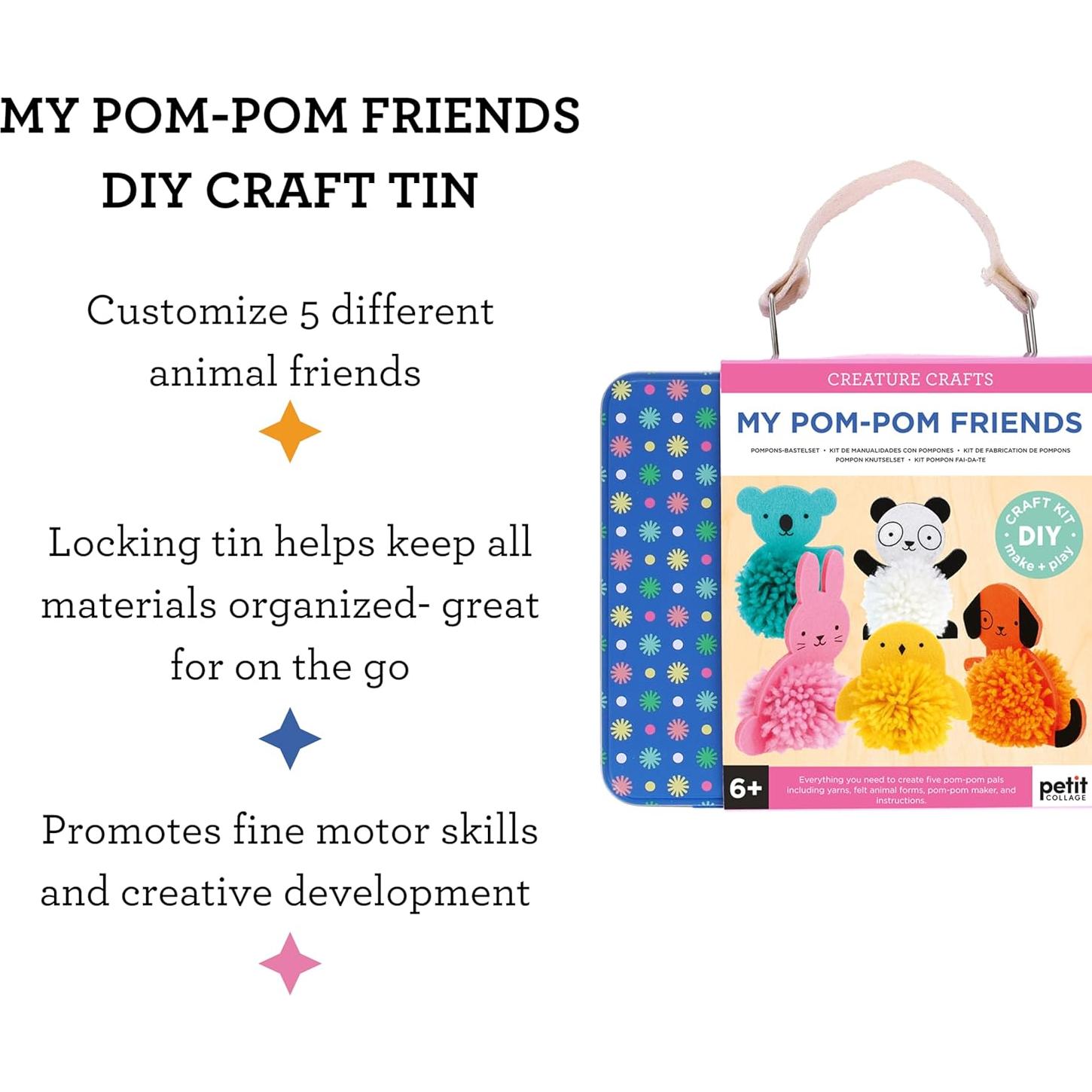 Kit de Manualidades Petit Collage - Mis Amigos Pom Pom