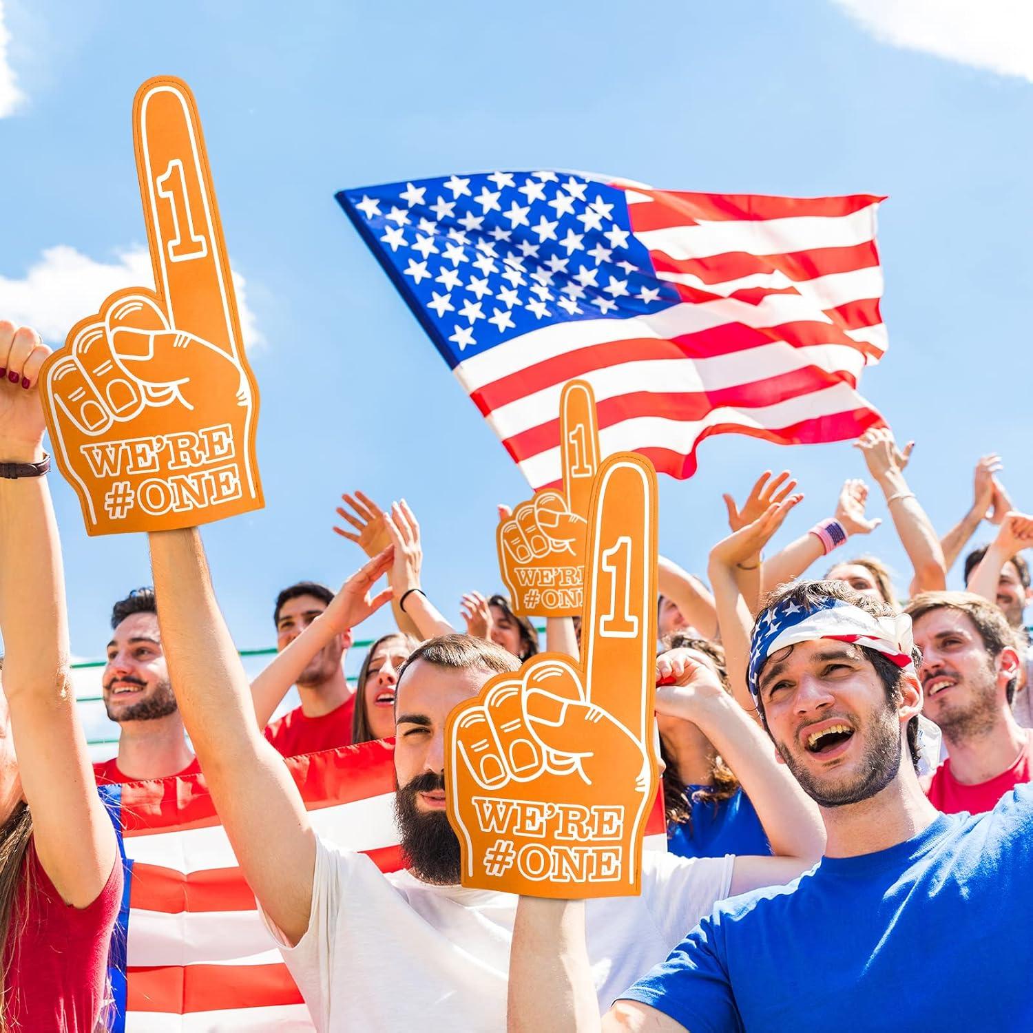 Dedo de Espuma Gigante Sotiff Paquete de 6 Naranja 23x46cm