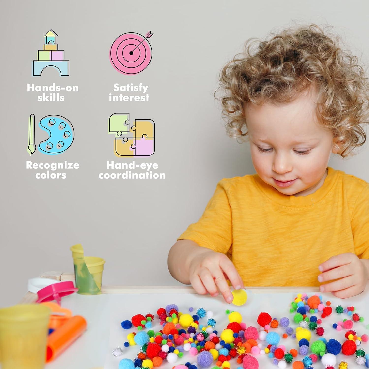 Bolas Pom Pom Multicolor 1000pcs LoveS para Manualidades