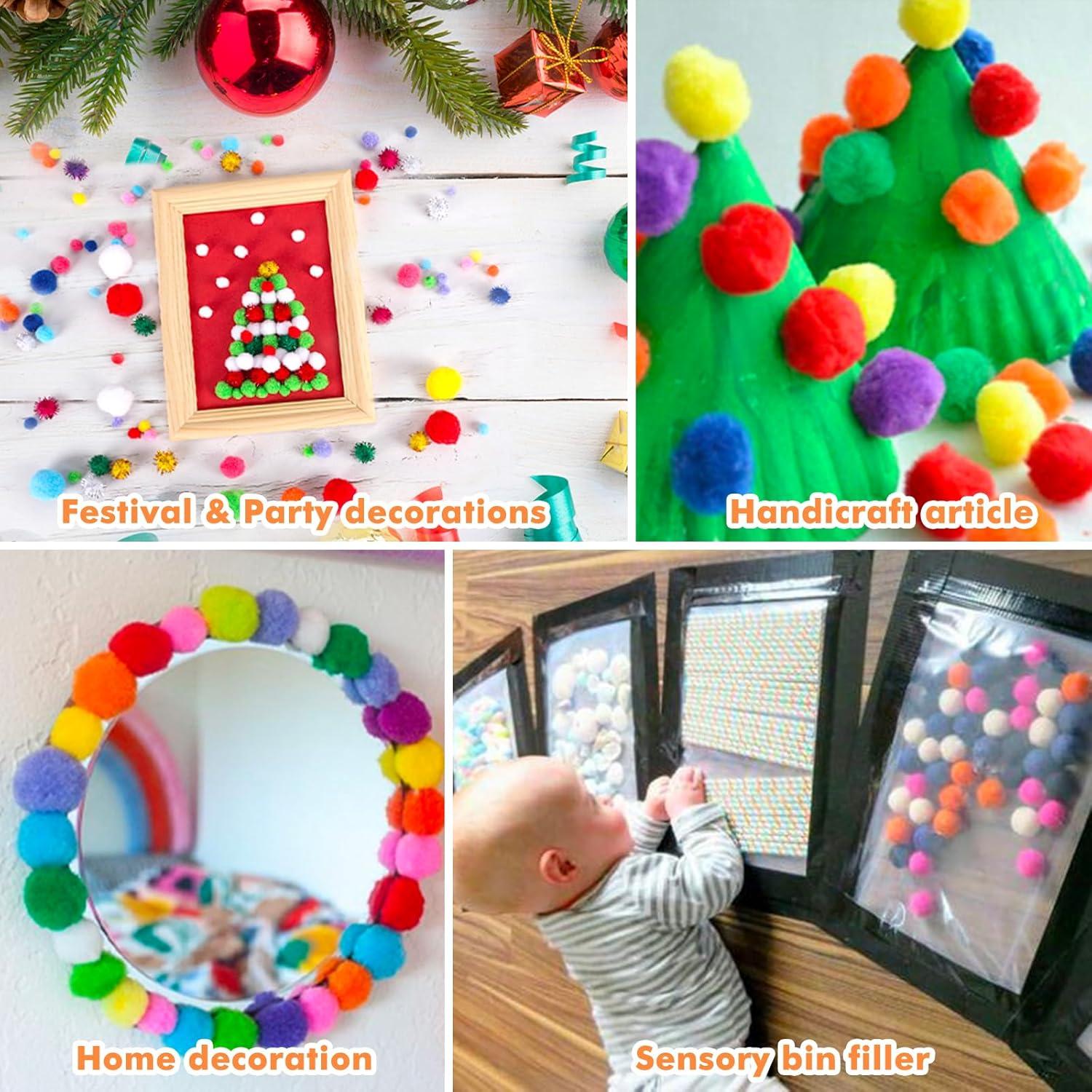 Bolas Pom Pom Multicolor 1000pcs LoveS para Manualidades
