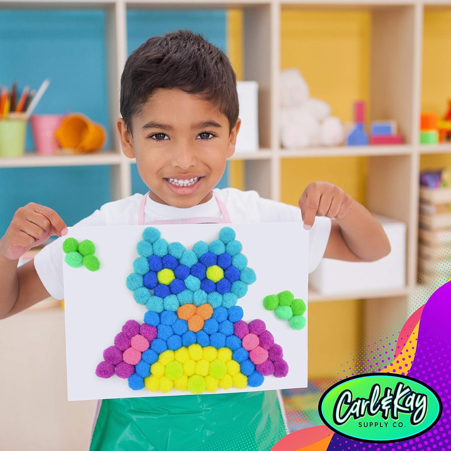 Carl & Kay 300 Pom Poms 2.54 cm y 50 Ojos Móviles para Manualidades