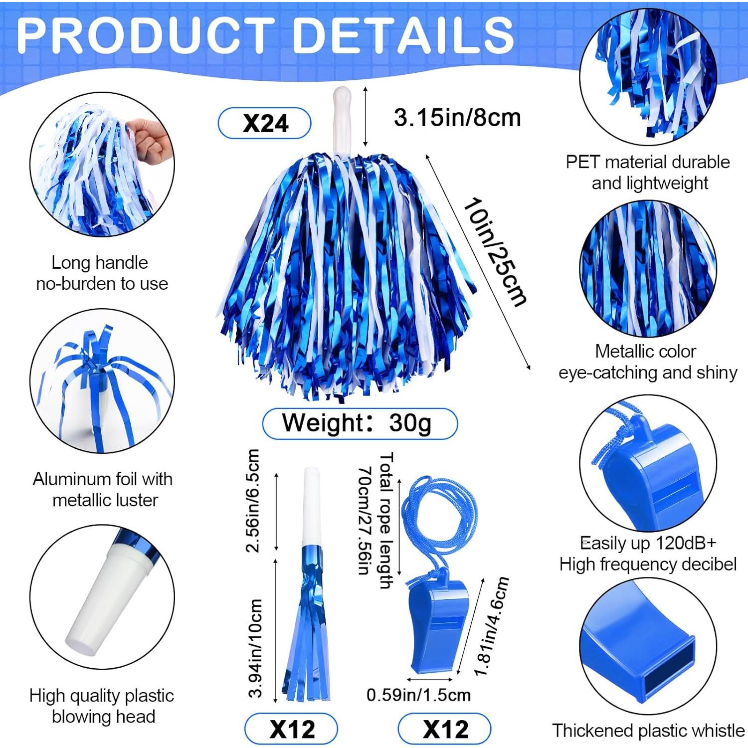 Kit de Animación 96 Piezas Yunsailing - Aplaudidores, Pompones, Silbatos