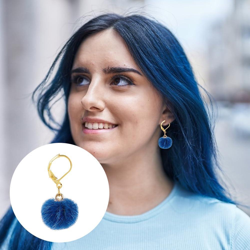 PLIGREAT 20 Pcs Crochet Locking Stitch Markers Colored Pom Pom Stitch Marker Knitting Locking Marker Set Knitting Stitch Counter DIY Gifts Making Accessories for Woman Grandma