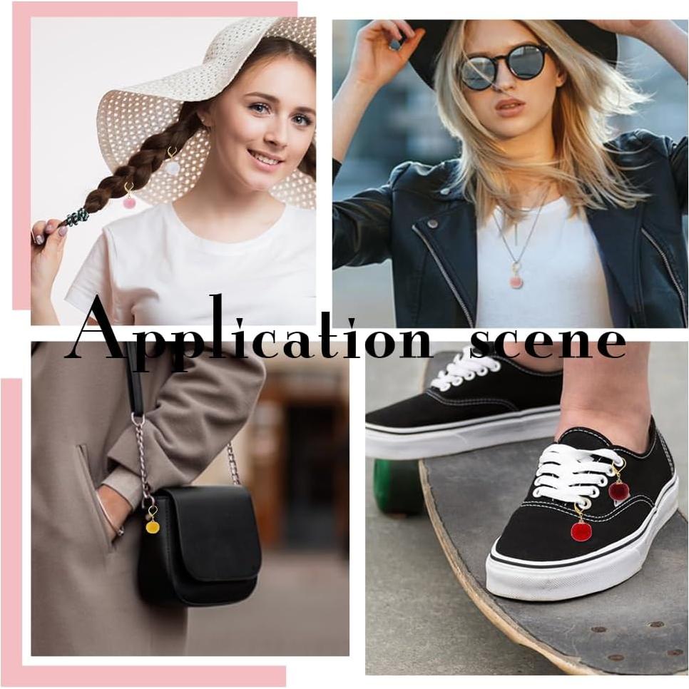 PLIGREAT 20 Pcs Crochet Locking Stitch Markers Colored Pom Pom Stitch Marker Knitting Locking Marker Set Knitting Stitch Counter DIY Gifts Making Accessories for Woman Grandma