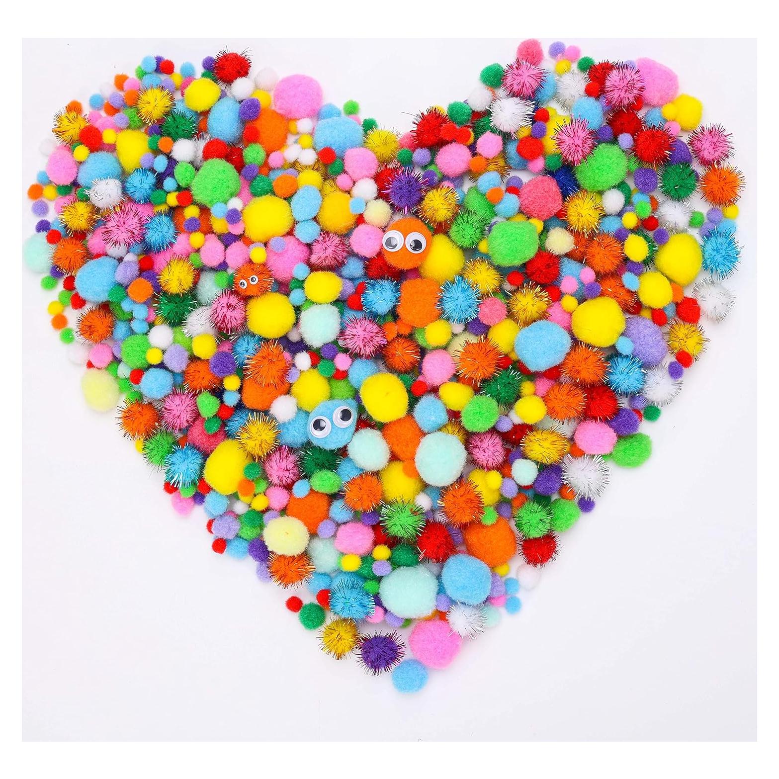 Caydo 1200PCS Bolas de Pom Pom para Manualidades - Colores Variados