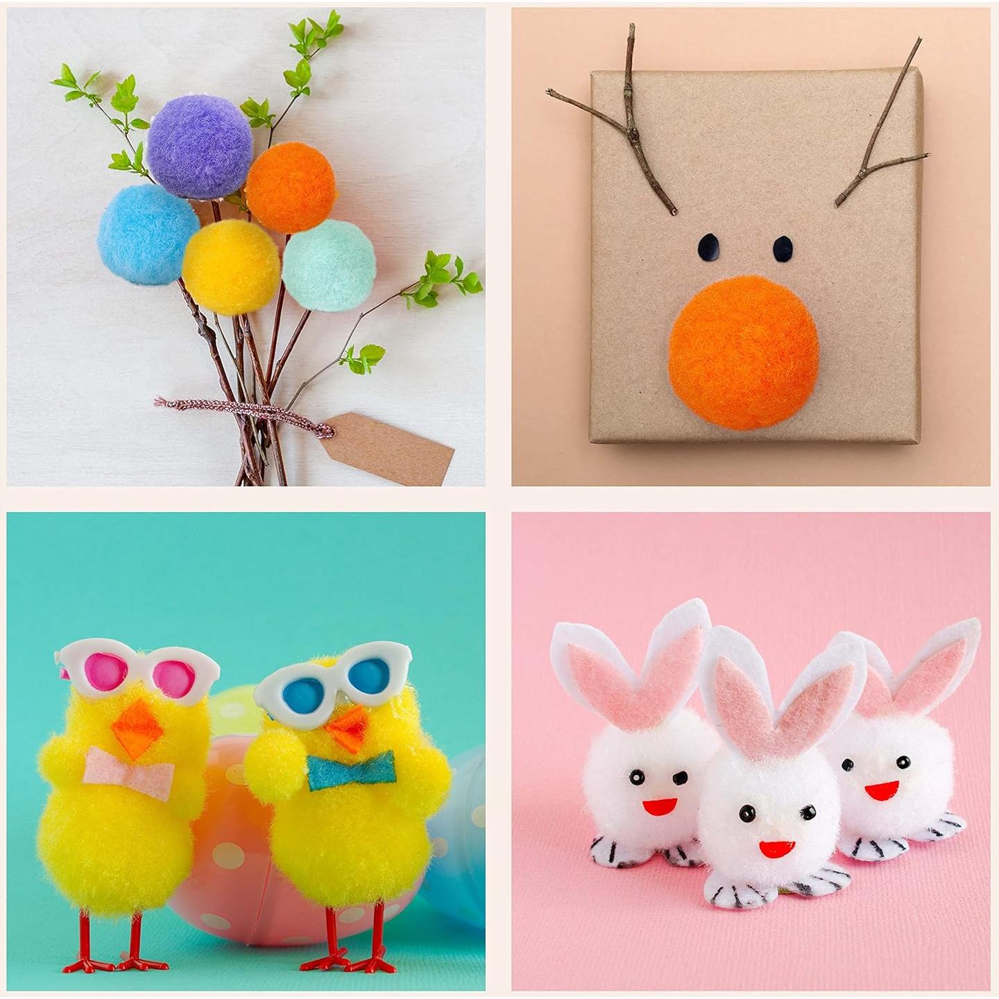 Caydo 1200PCS Bolas de Pom Pom para Manualidades - Colores Variados