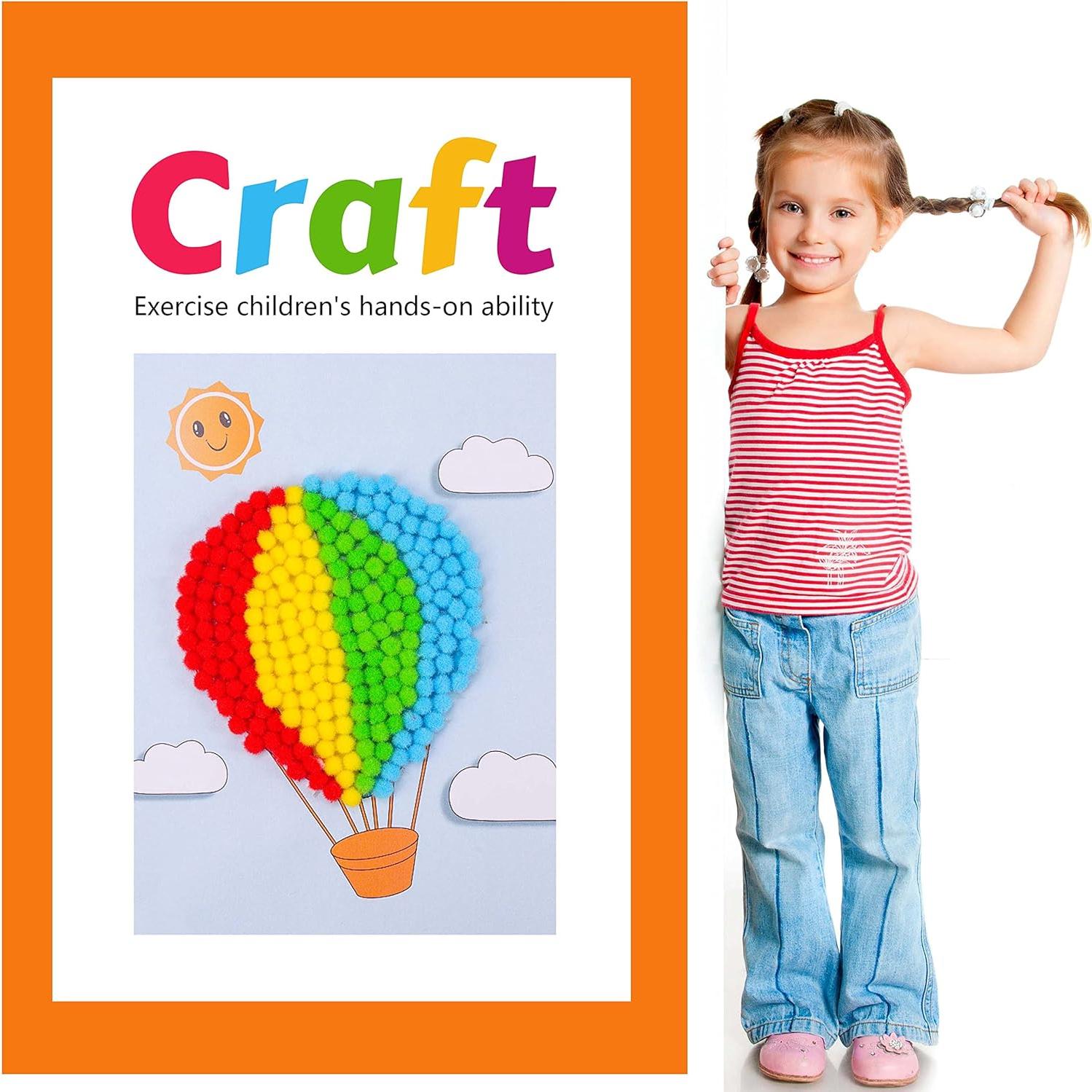 Caydo 1200PCS Bolas de Pom Pom para Manualidades - Colores Variados