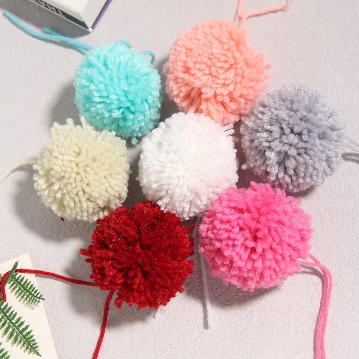 16 Pompones de Hilo Acrílico 8CM para Manualidades DIY
