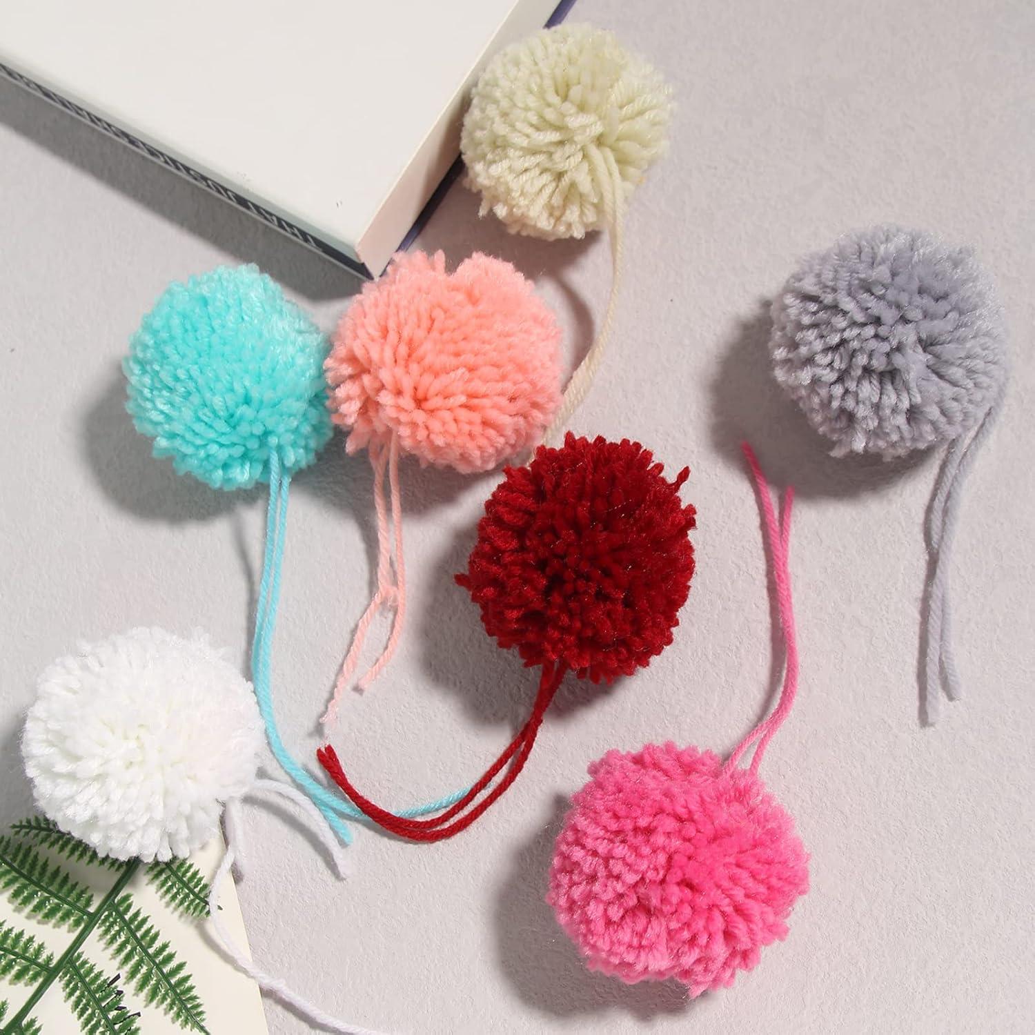 16 Pompones de Hilo Acrílico 8CM para Manualidades DIY