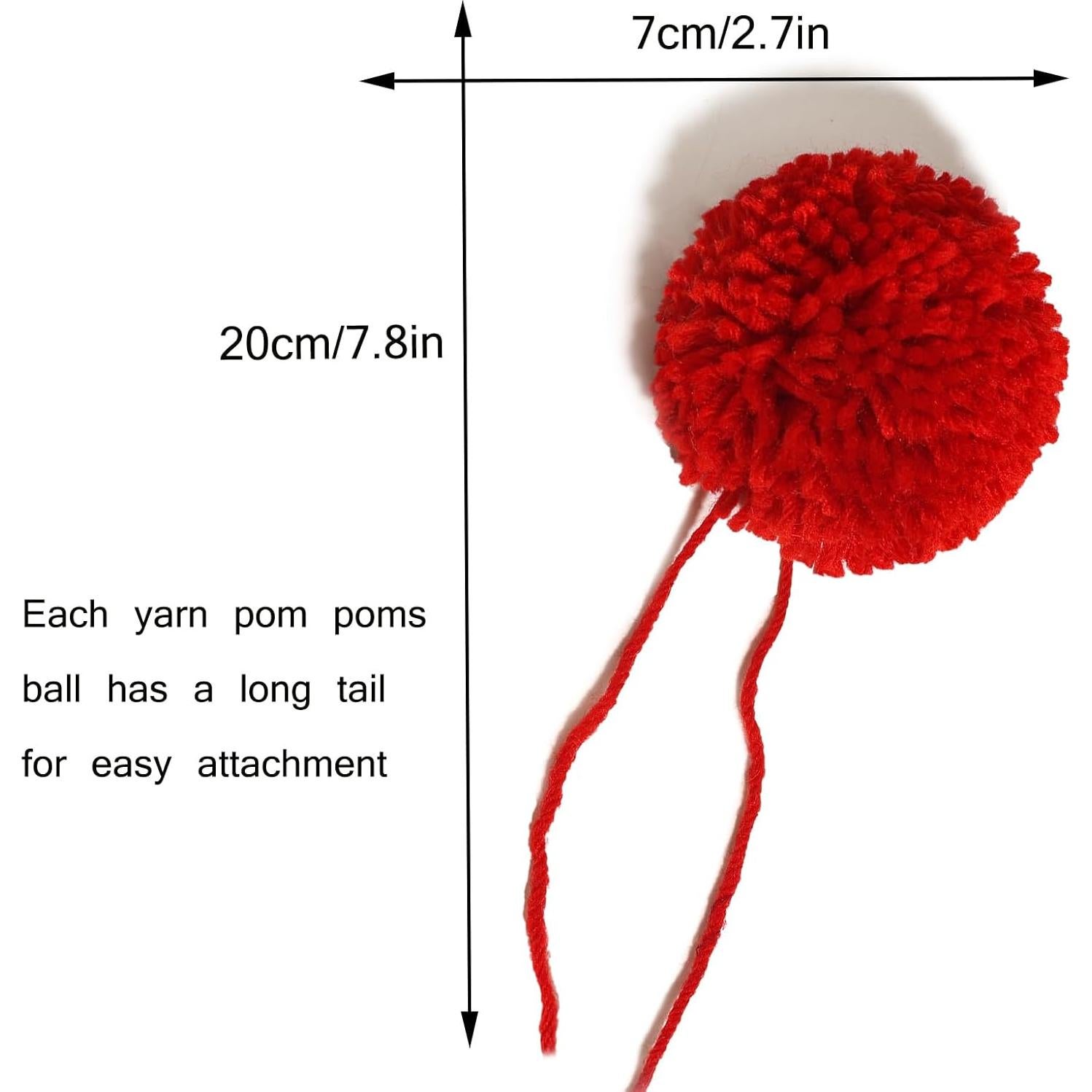 16 Pompones de Hilo Acrílico 8CM para Manualidades DIY