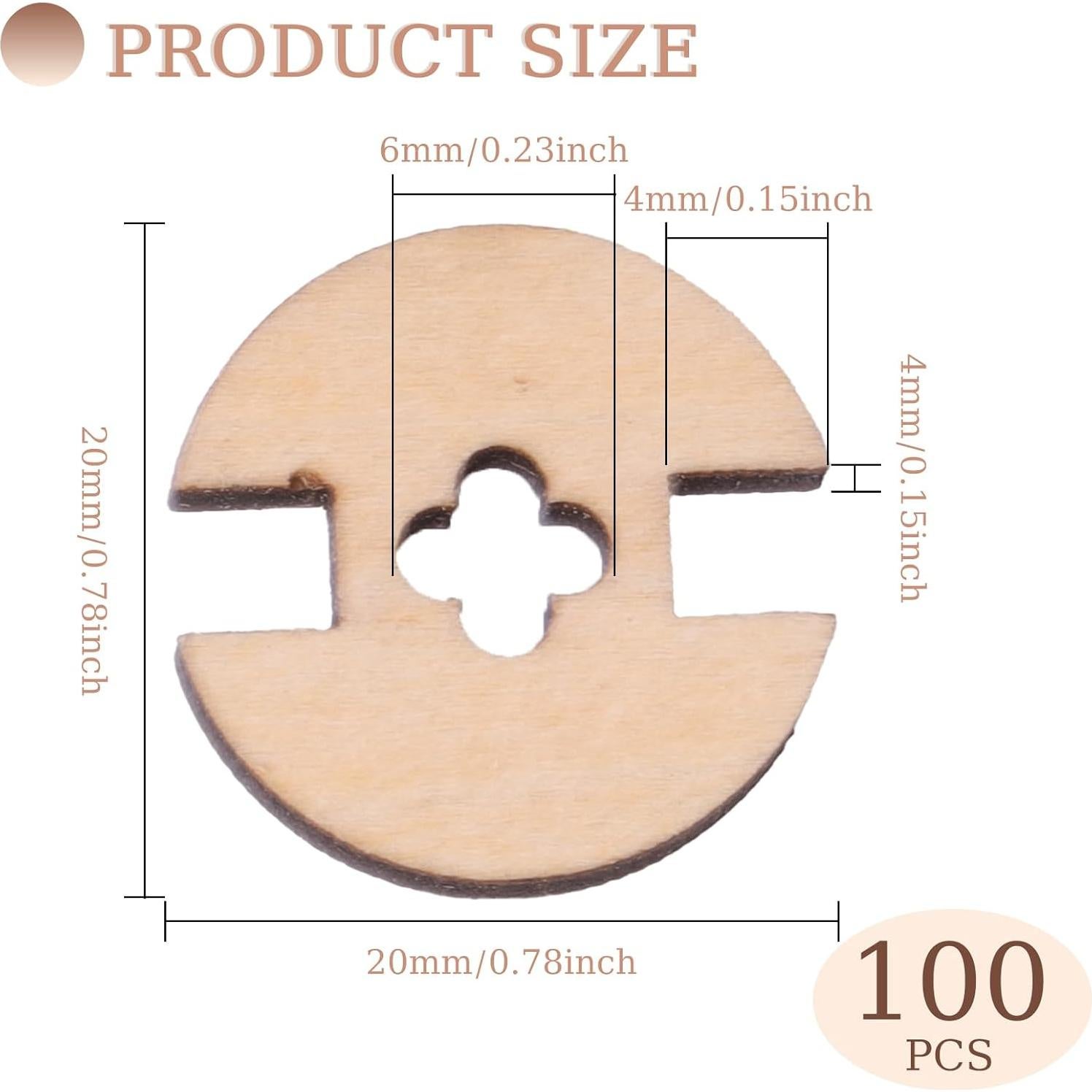 Botones de Pom Pom de Madera YeyeCyrilze 100 Pcs 2cm