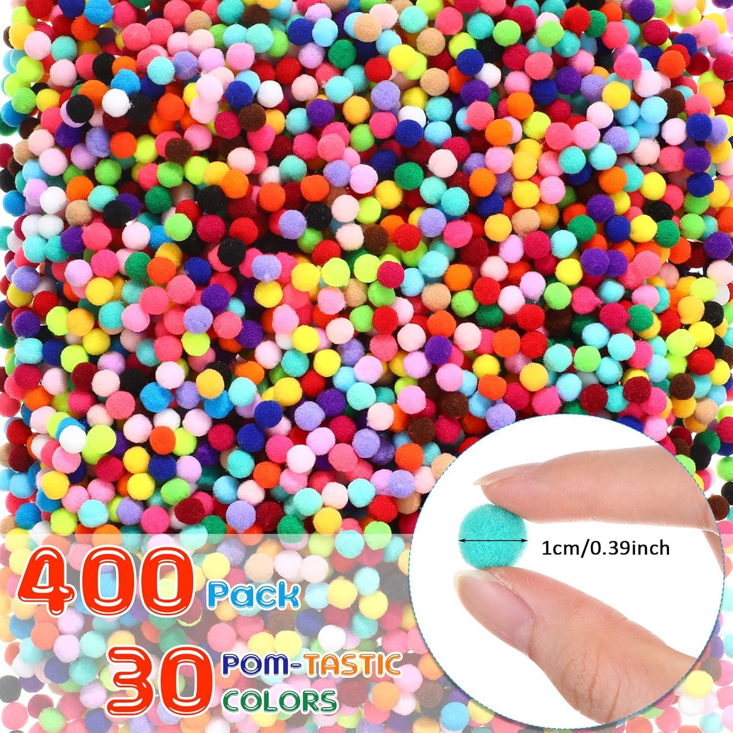Yunsailing 4000 Pom Poms Multicolor 1cm para Manualidades DIY