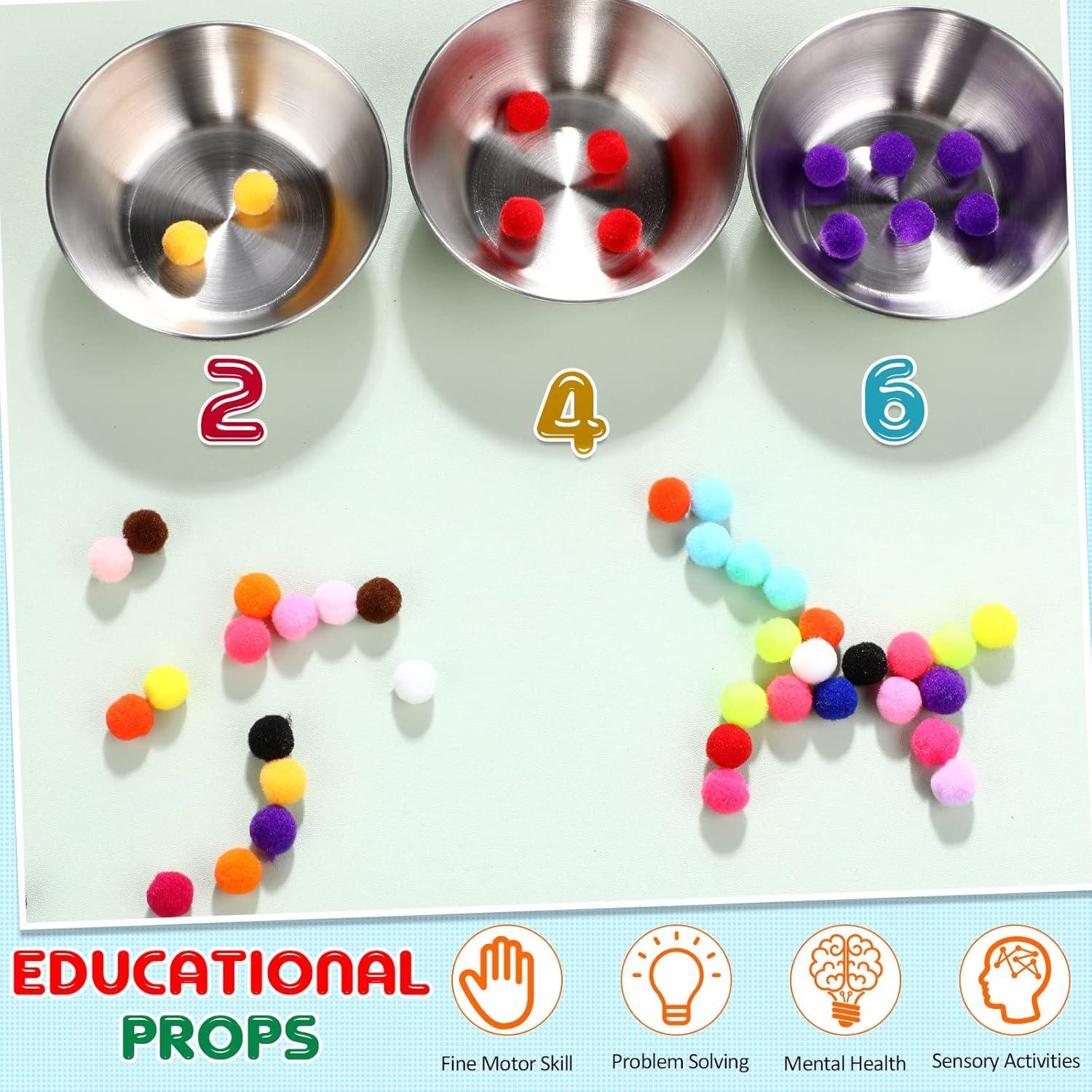 Yunsailing 4000 Pom Poms Multicolor 1cm para Manualidades DIY