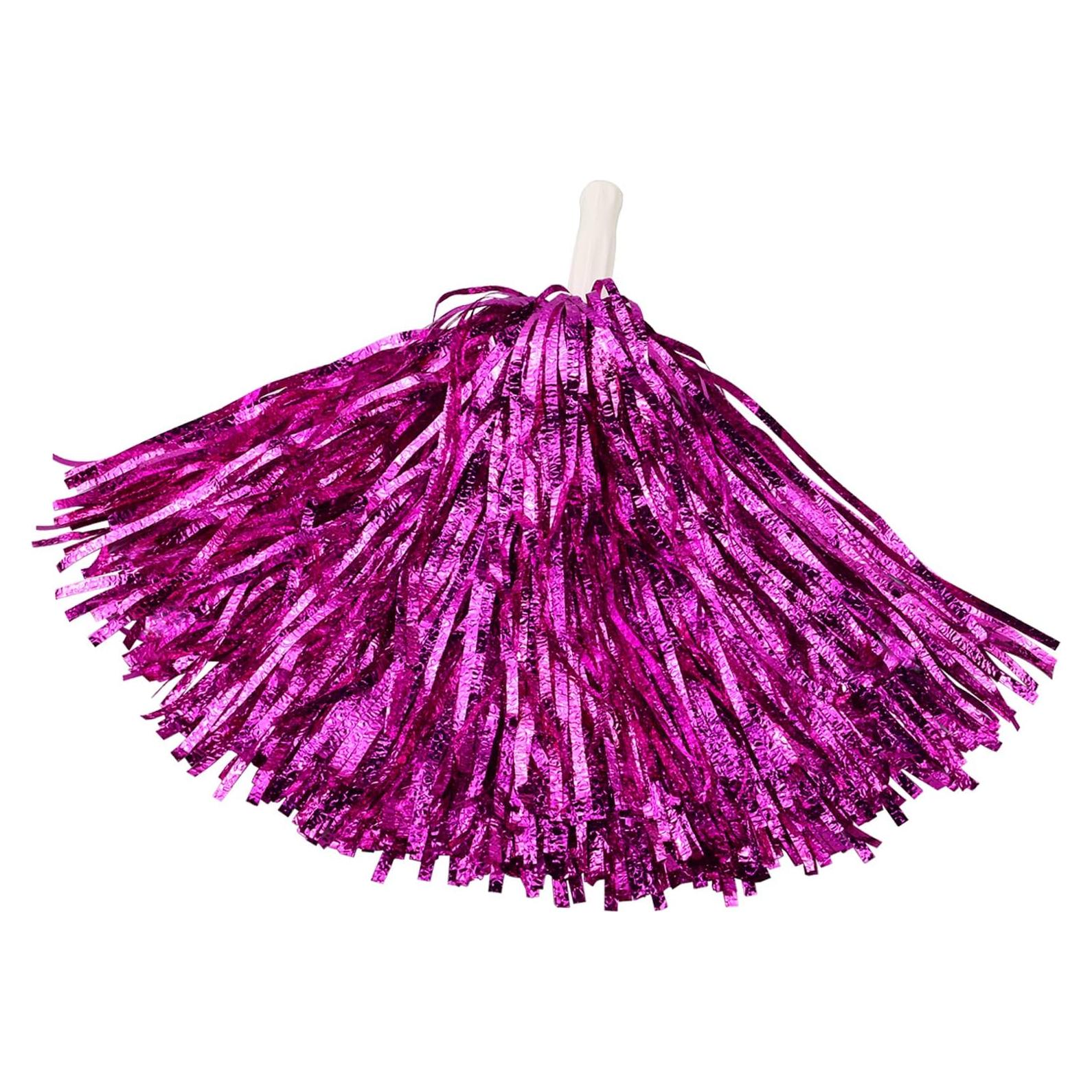 Pompones de Animación Lovecheer 12 Piezas Brillantes Rosa Fucsia