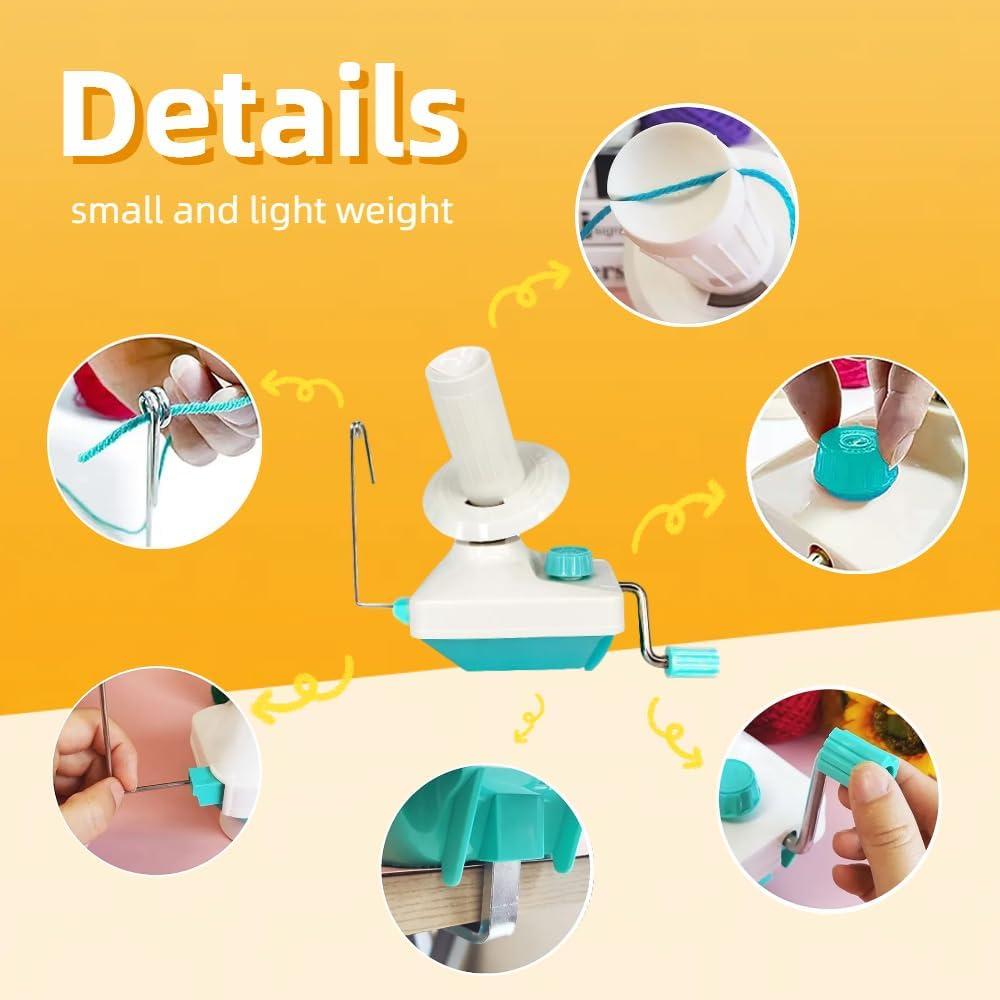 Enrollador de Hilo RRigo con Soporte y 53 Agujas de Tejer